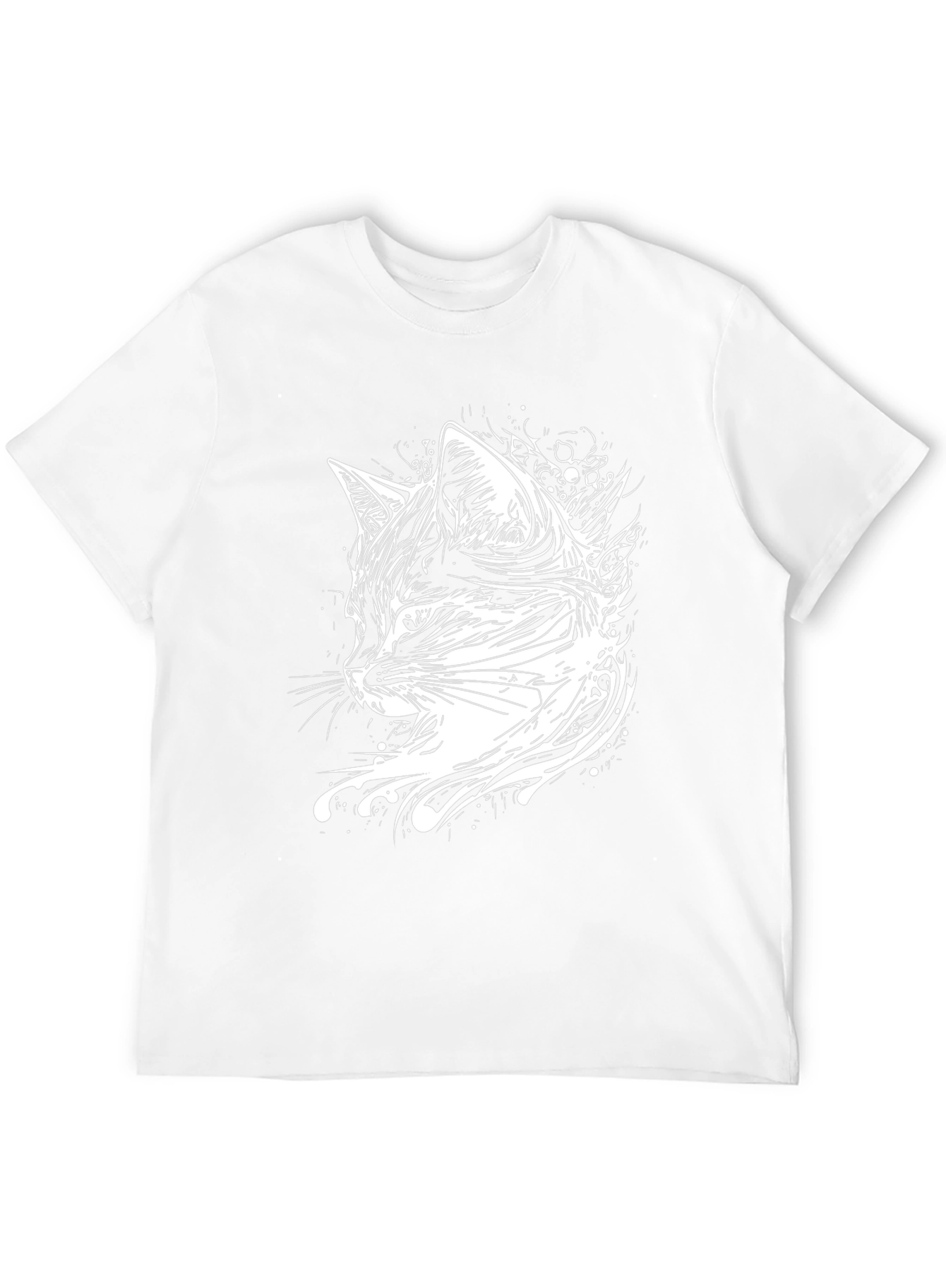 Cool Cat Graphic Tee - Black Cotton T-Shirt
