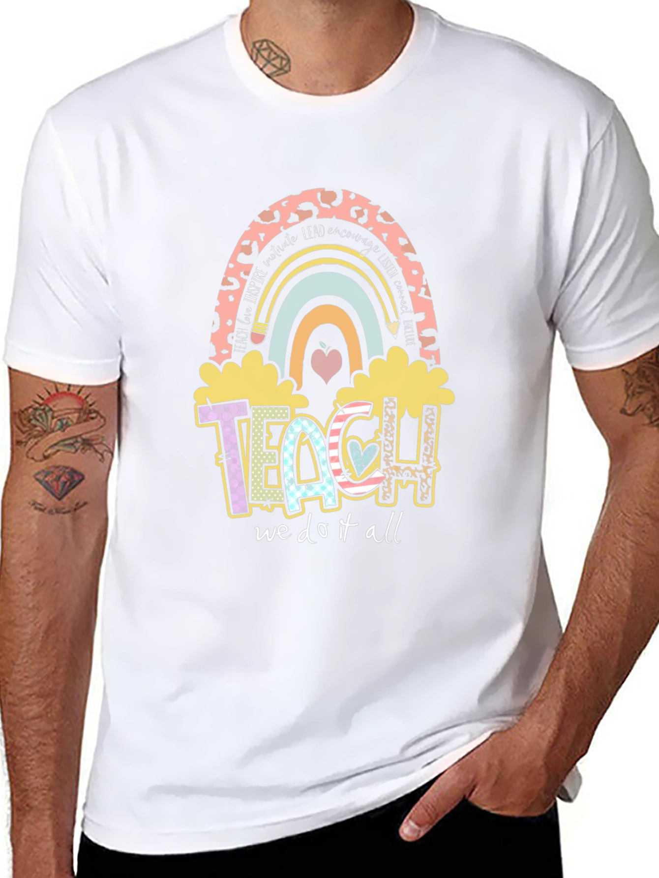 Teacher Rainbow Graphic Tee