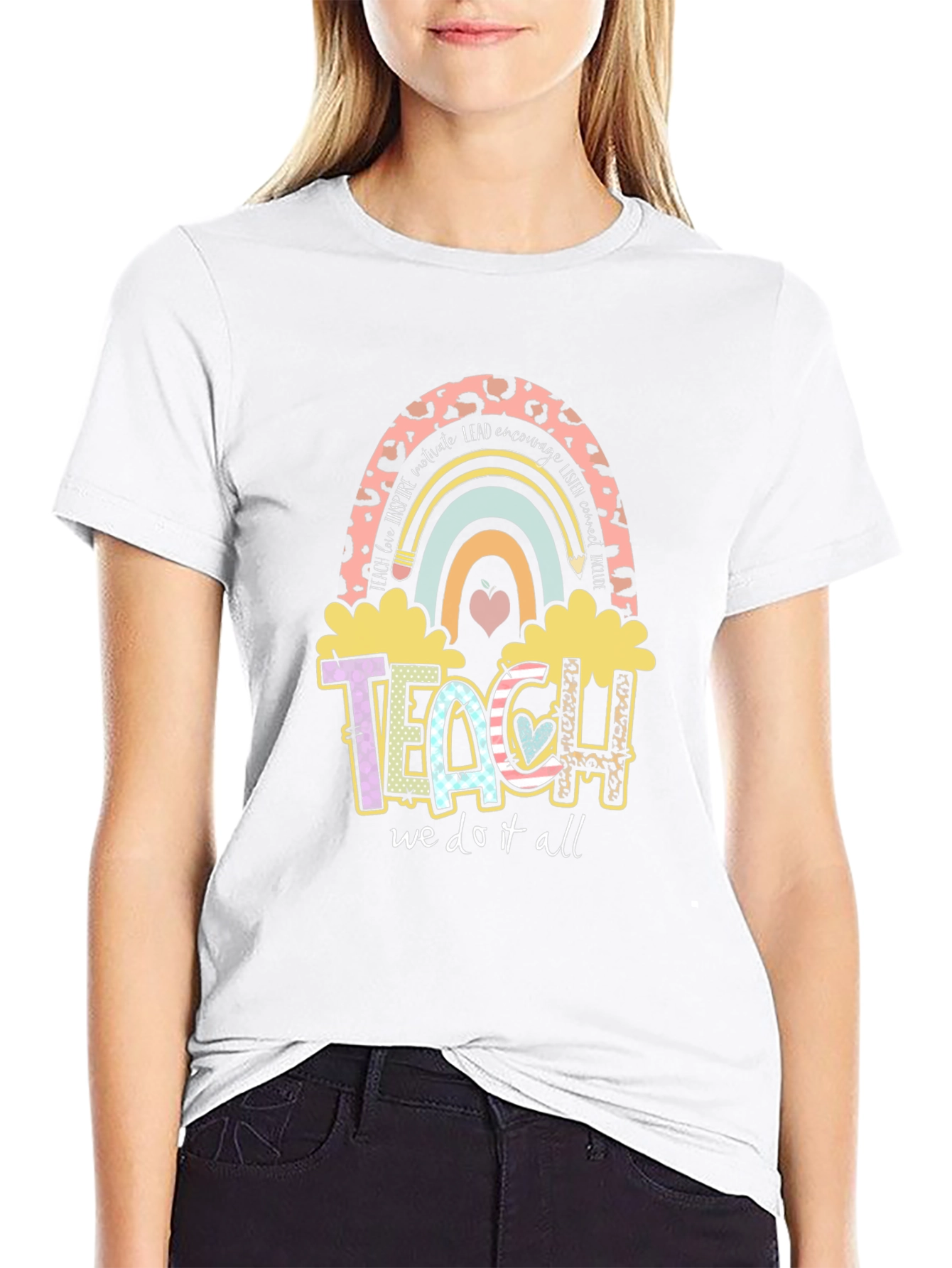Teacher Rainbow Graphic Tee