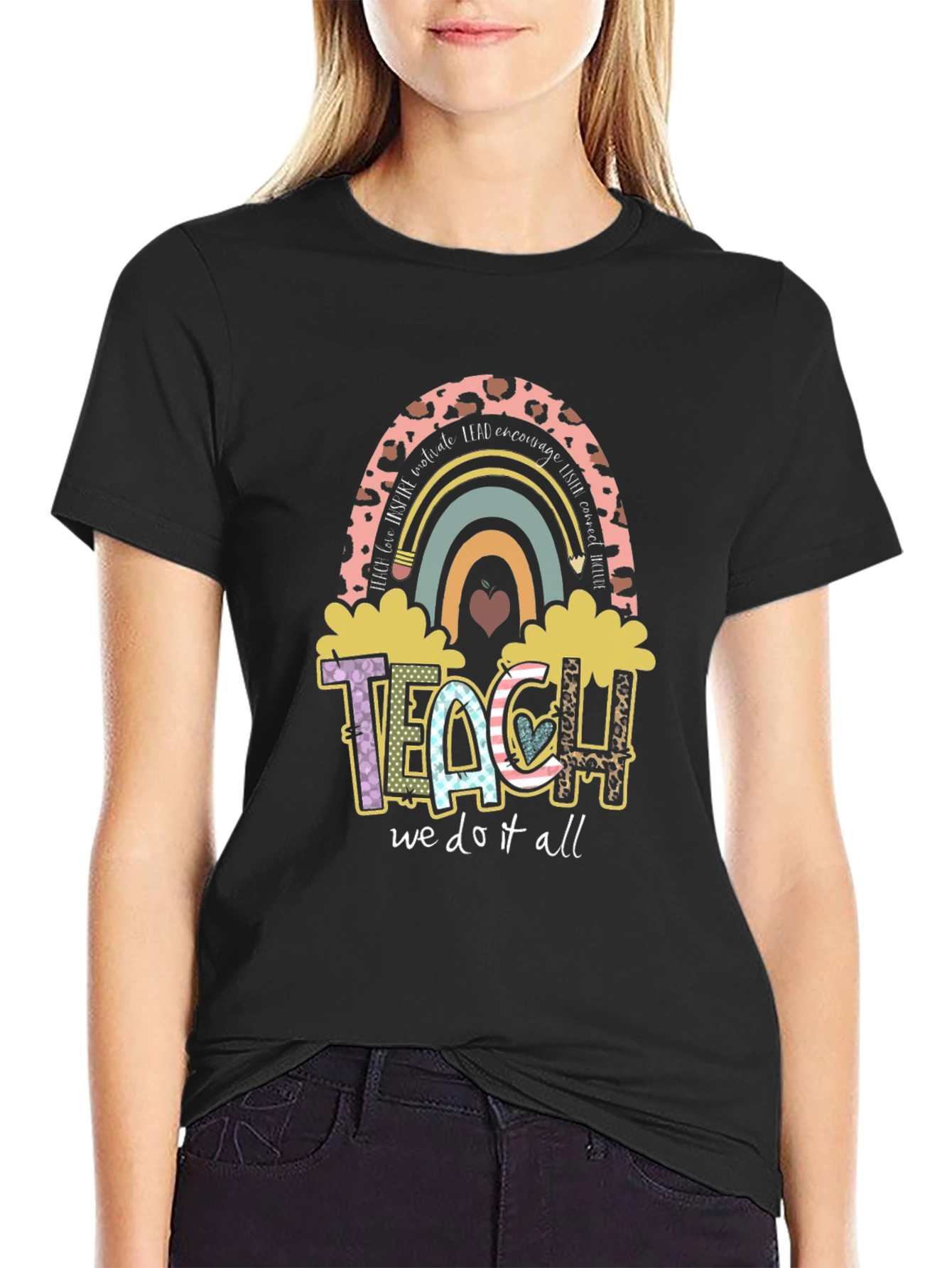 Teacher Rainbow Graphic Tee