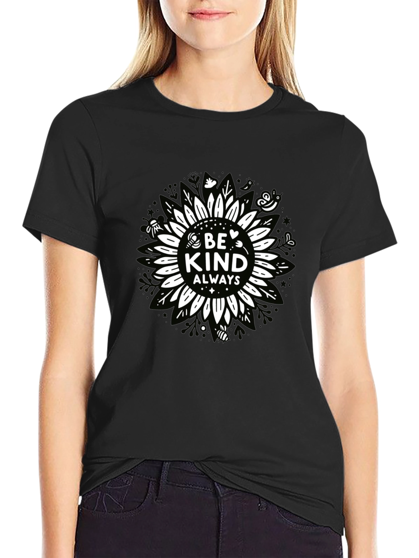 Be Kind Always Graphic Tee - Black