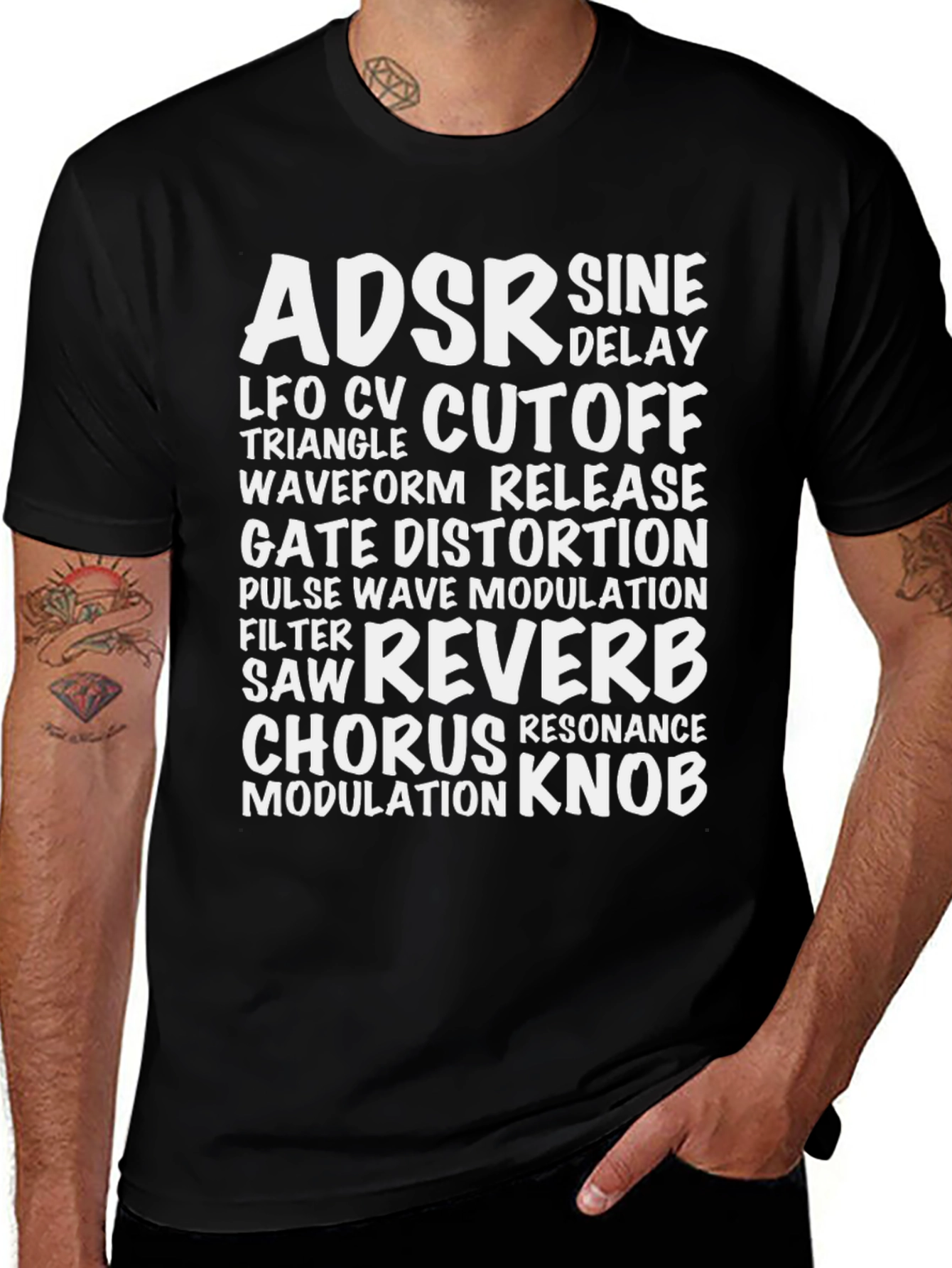 Synthesizer Parameter Black T-Shirt