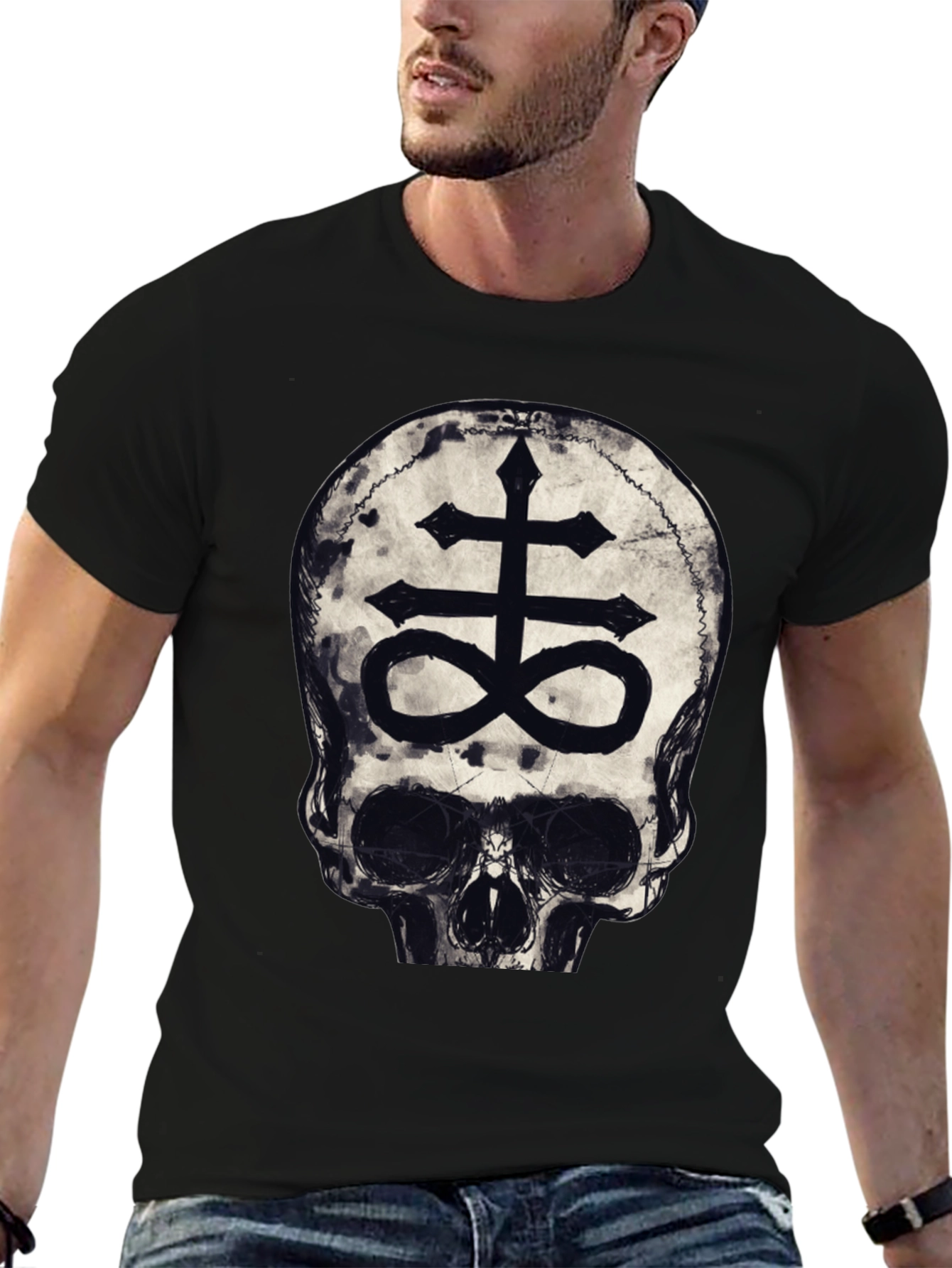 Skull Leviathan Cross Graphic Tee