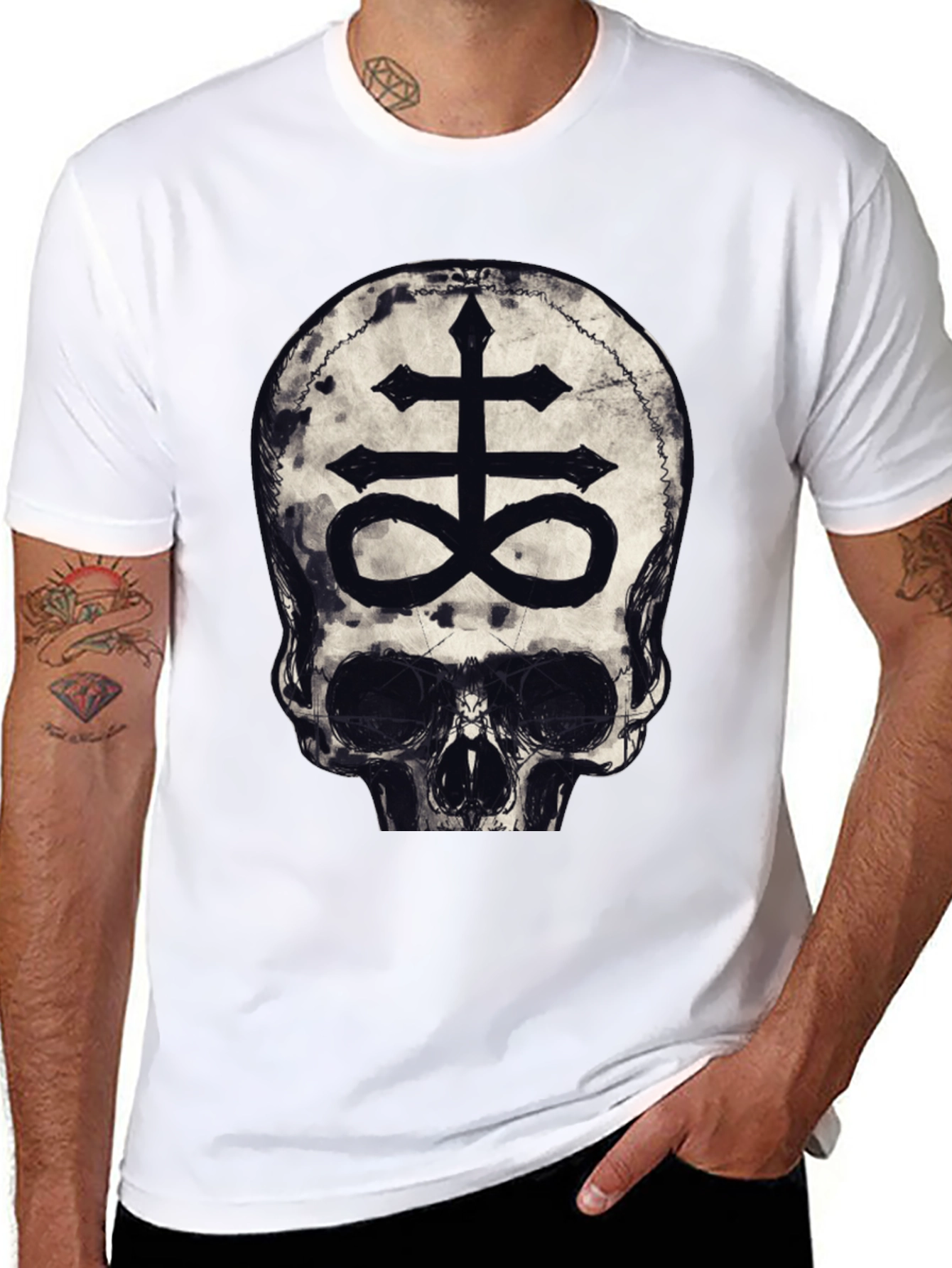 Skull Leviathan Cross Graphic Tee