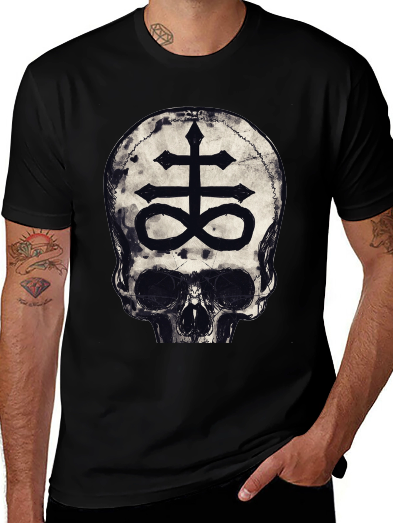 Skull Leviathan Cross Graphic Tee