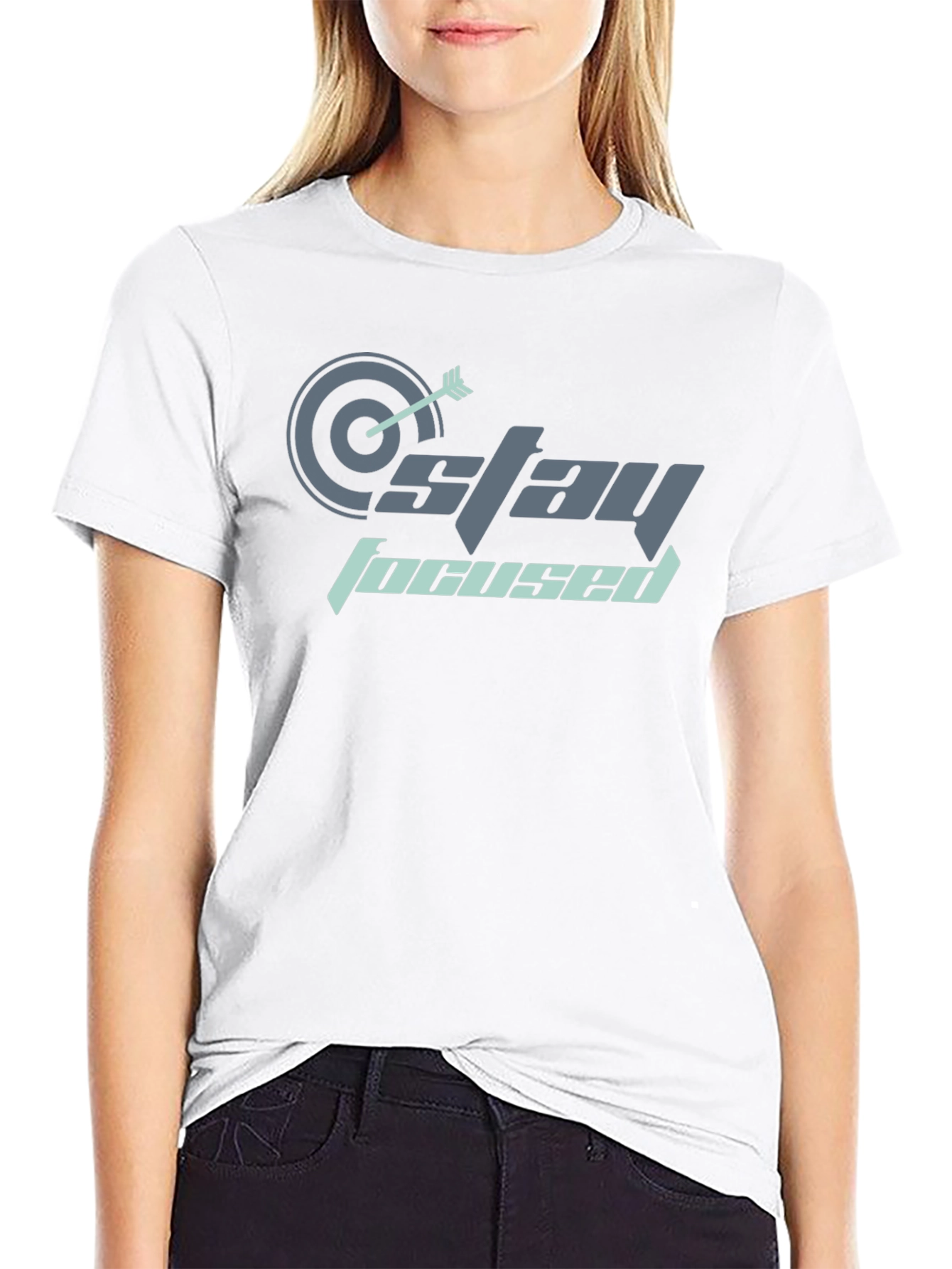 Stay Focused Graphic T-Shirt - Black
