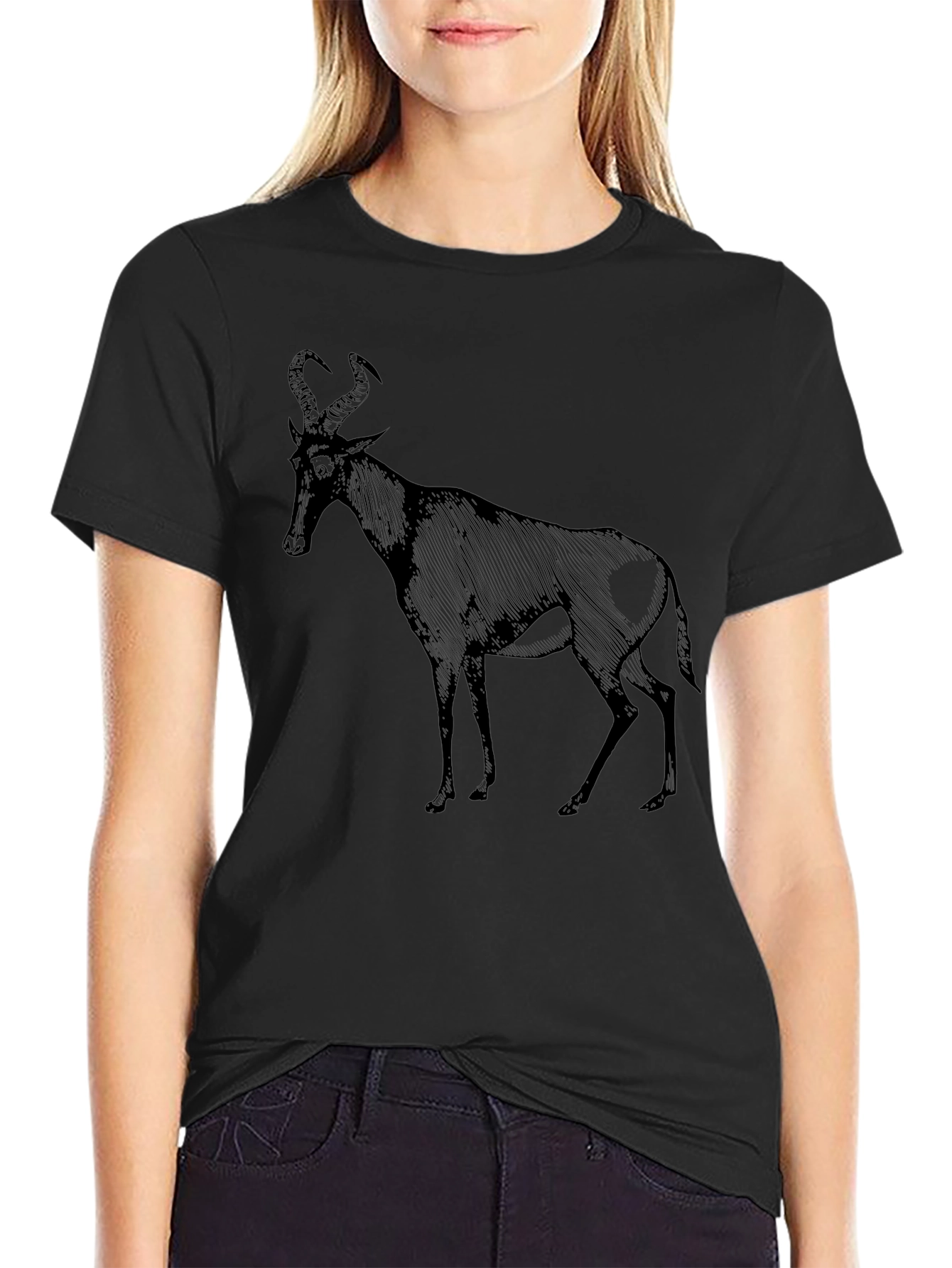 Black Antelope Graphic T-Shirt