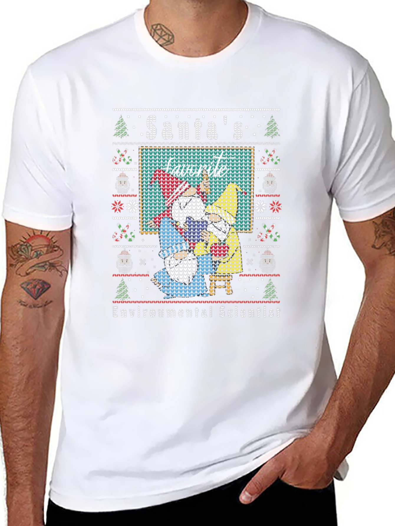 Santas Favorite Environmental Scientist Christmas T-Shirt