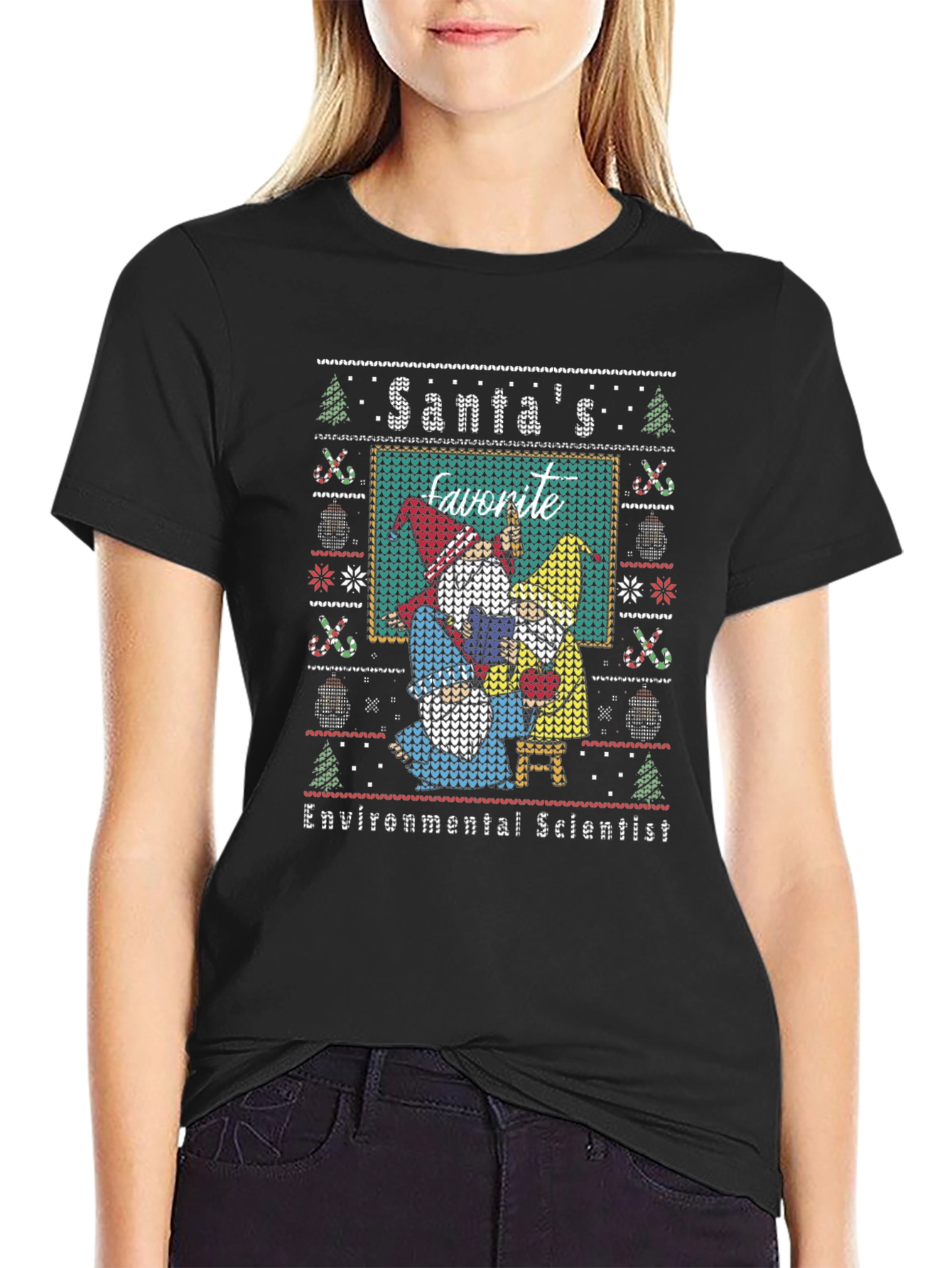 Santas Favorite Environmental Scientist Christmas T-Shirt