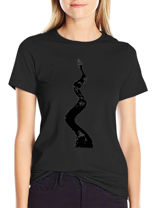 Black T-Shirt with Snake Graphic
