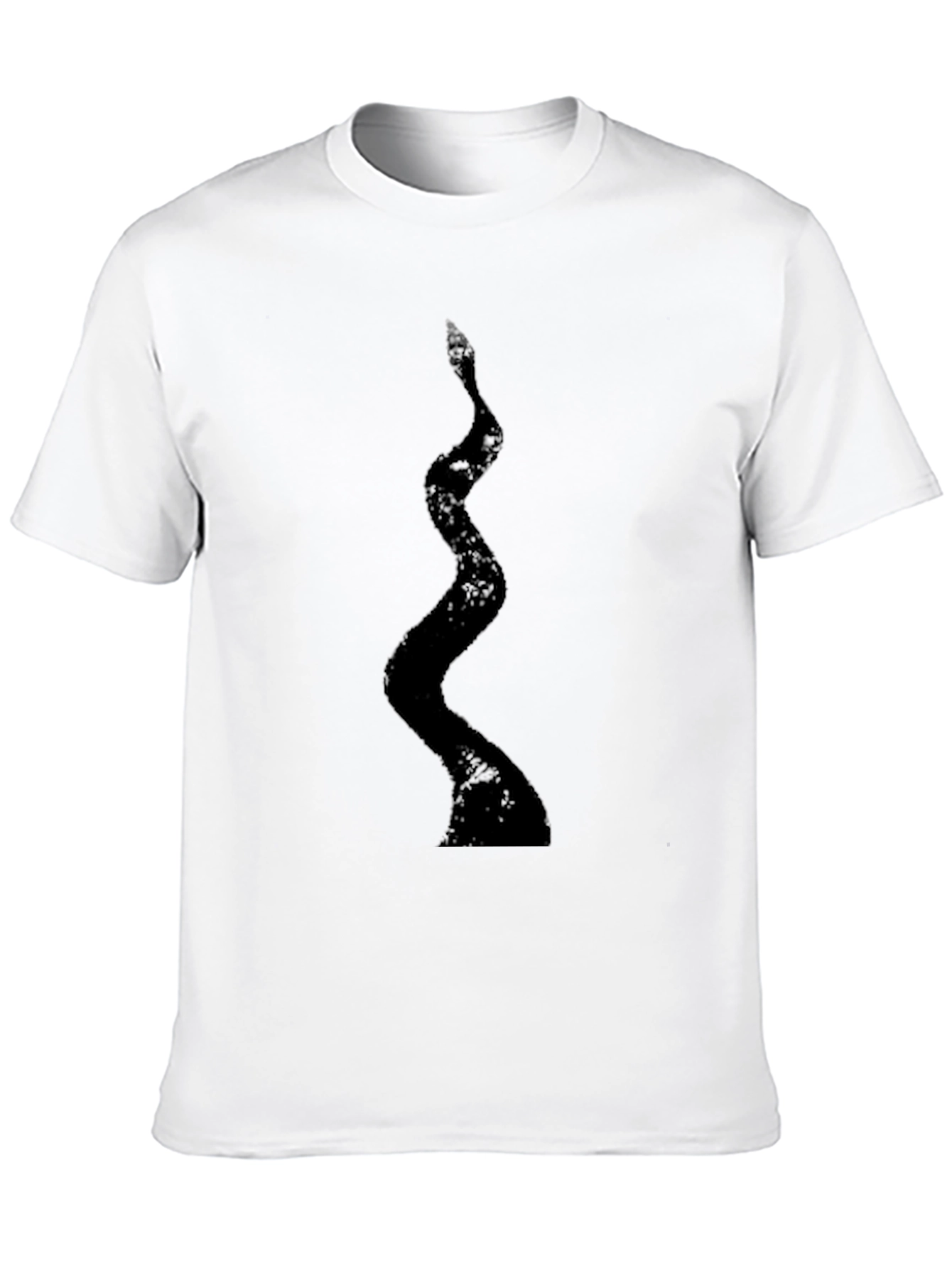 Black T-Shirt with Snake Graphic