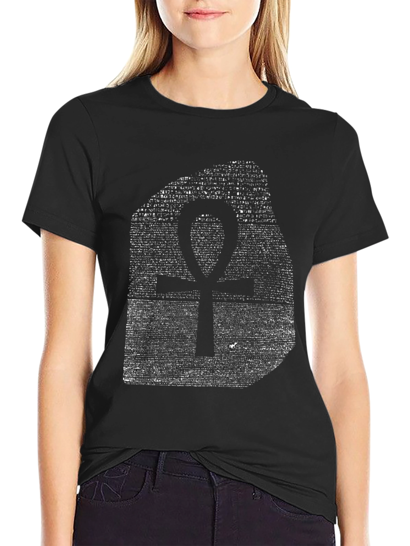 Ankh Life Hieroglyph Black T-Shirt