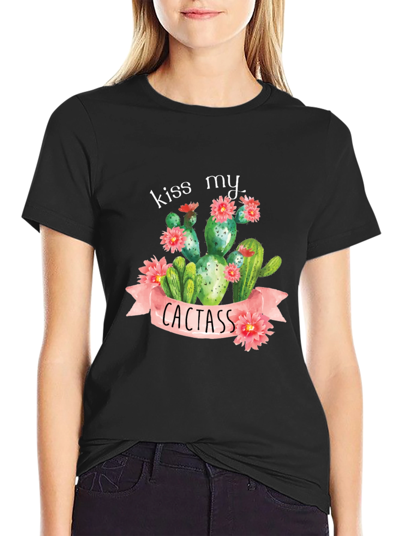 Kiss My Cactass T-Shirt - Funny Cactus Graphic Tee