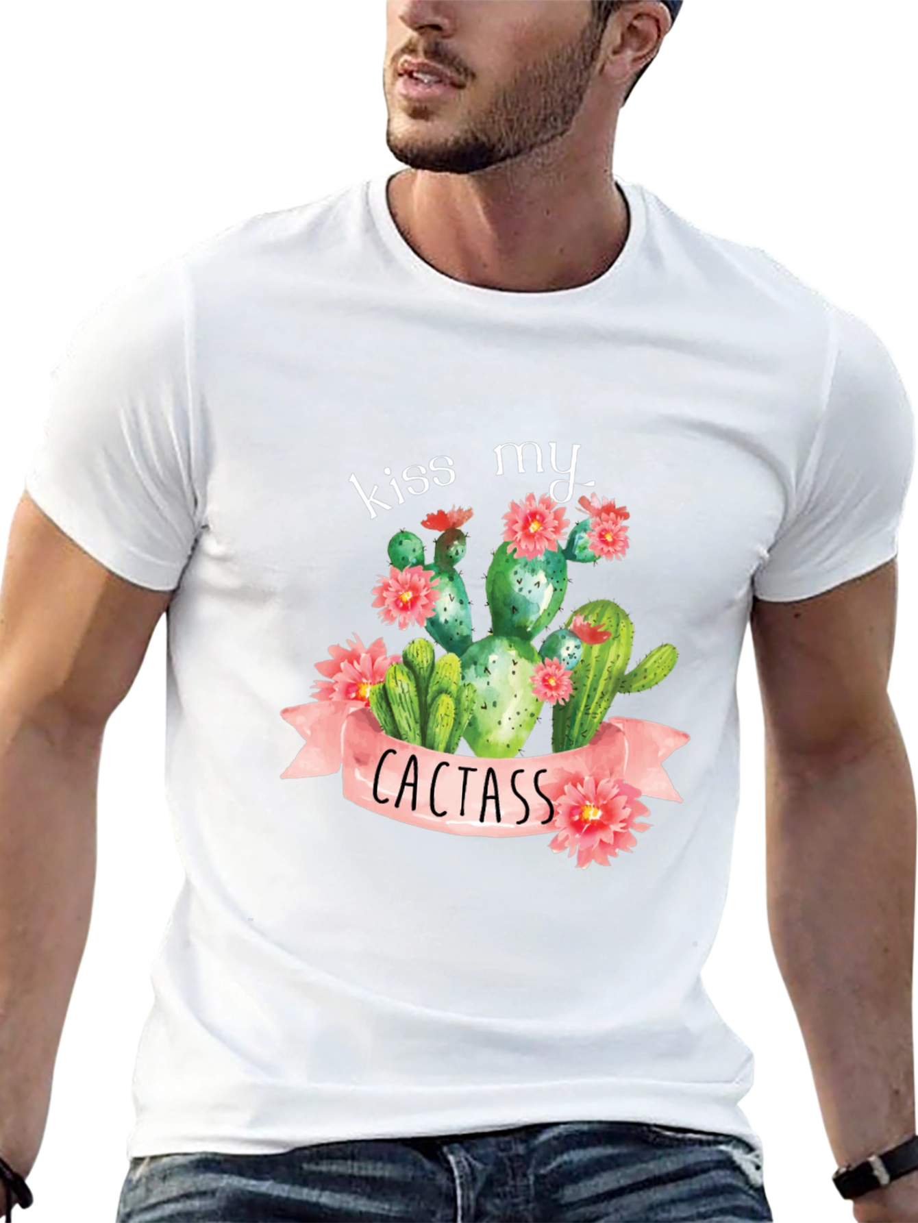 Kiss My Cactass T-Shirt - Funny Cactus Graphic Tee