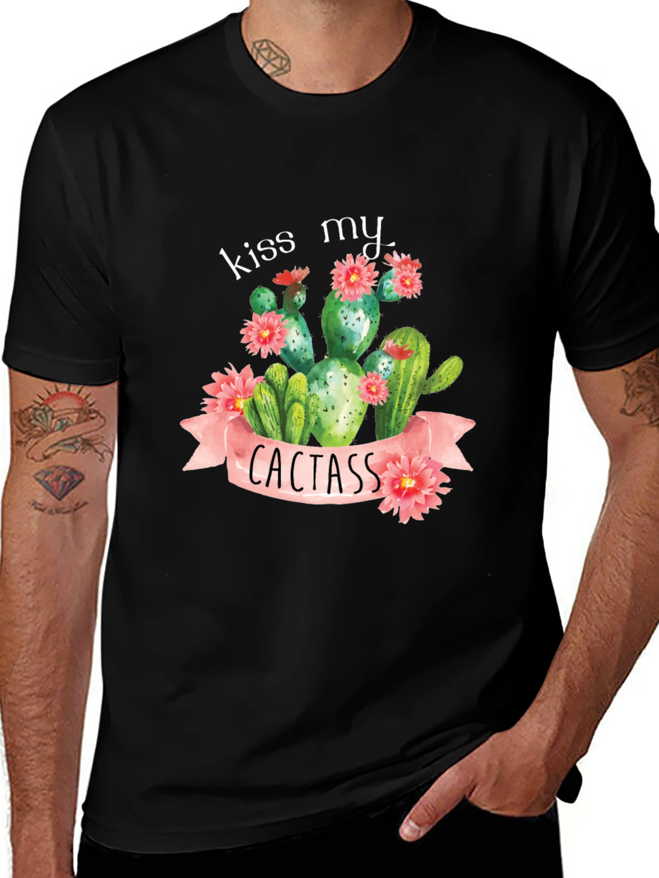 Kiss My Cactass T-Shirt - Funny Cactus Graphic Tee