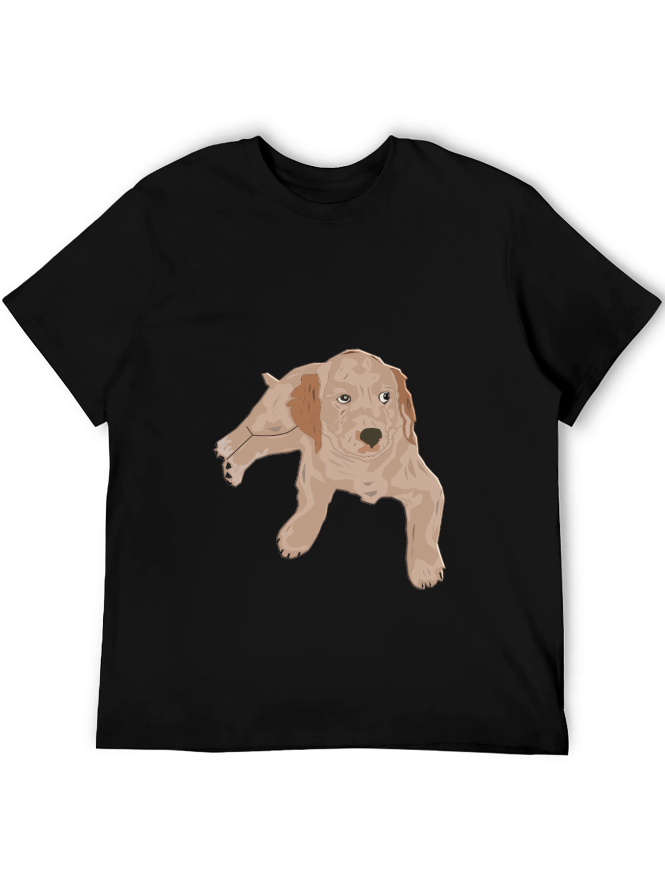 Dog Graphic Black T-Shirt - Unisex Casual Tee