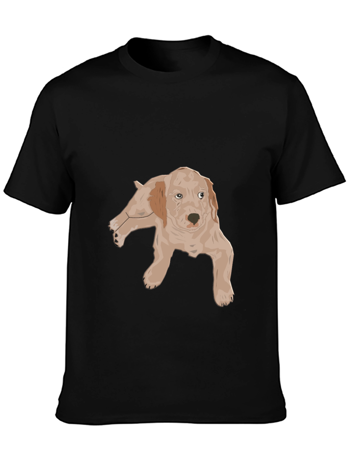 Dog Graphic Black T-Shirt - Unisex Casual Tee
