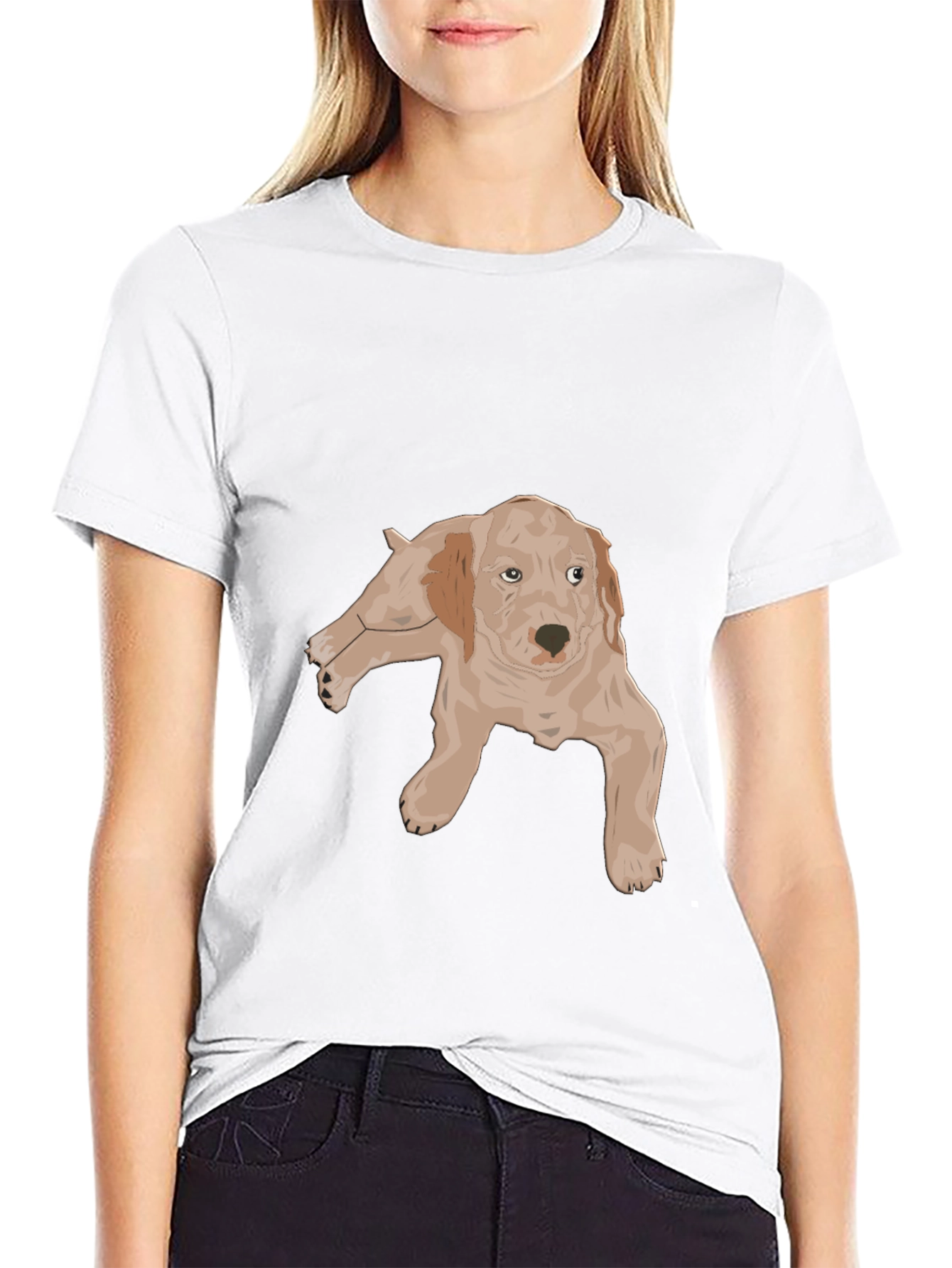 Dog Graphic Black T-Shirt - Unisex Casual Tee