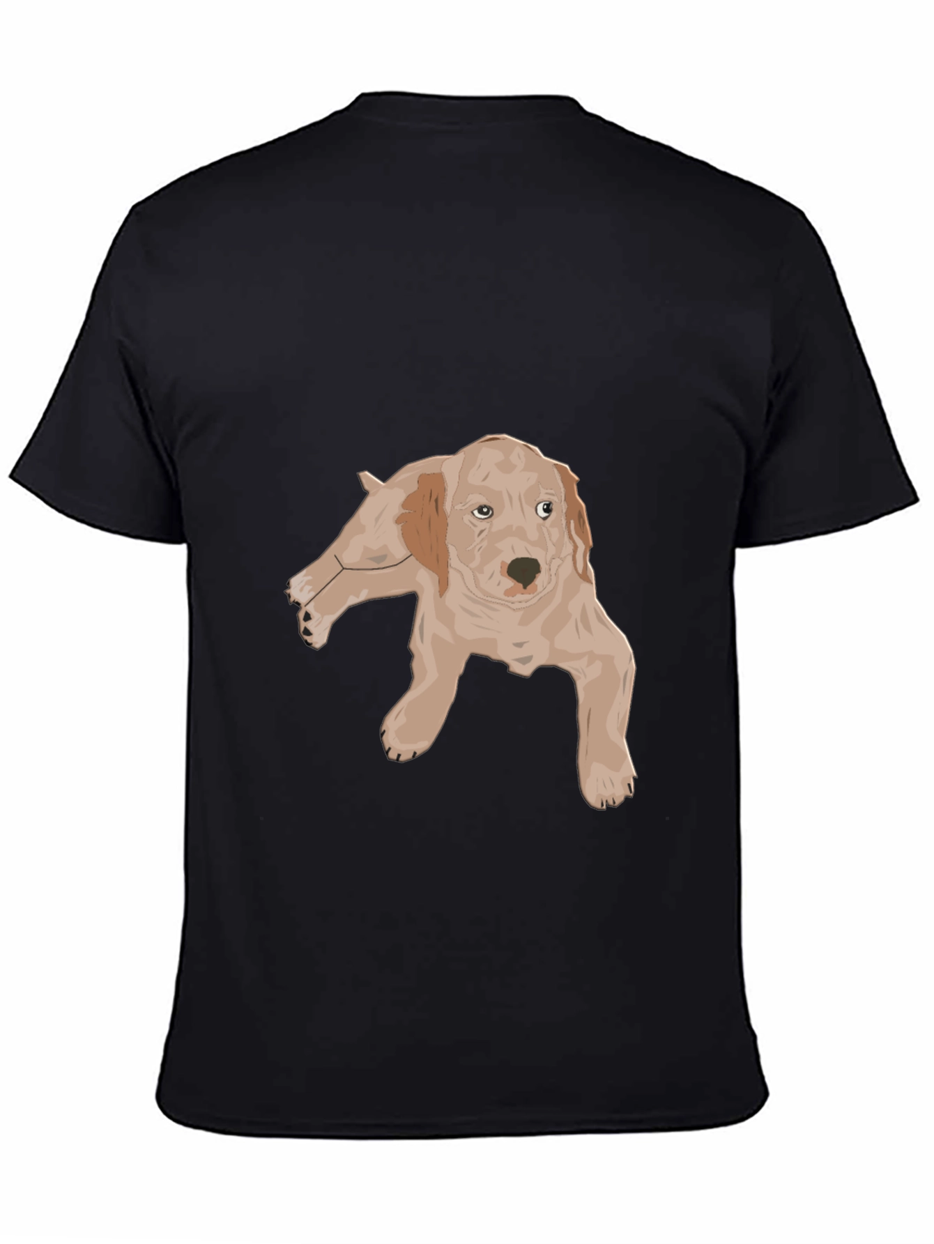 Dog Graphic Black T-Shirt - Unisex Casual Tee