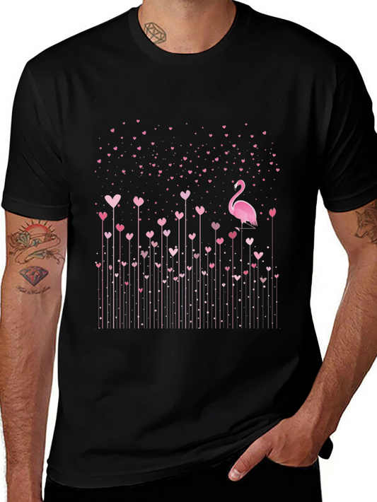 Flamingo Love Heart T-Shirt