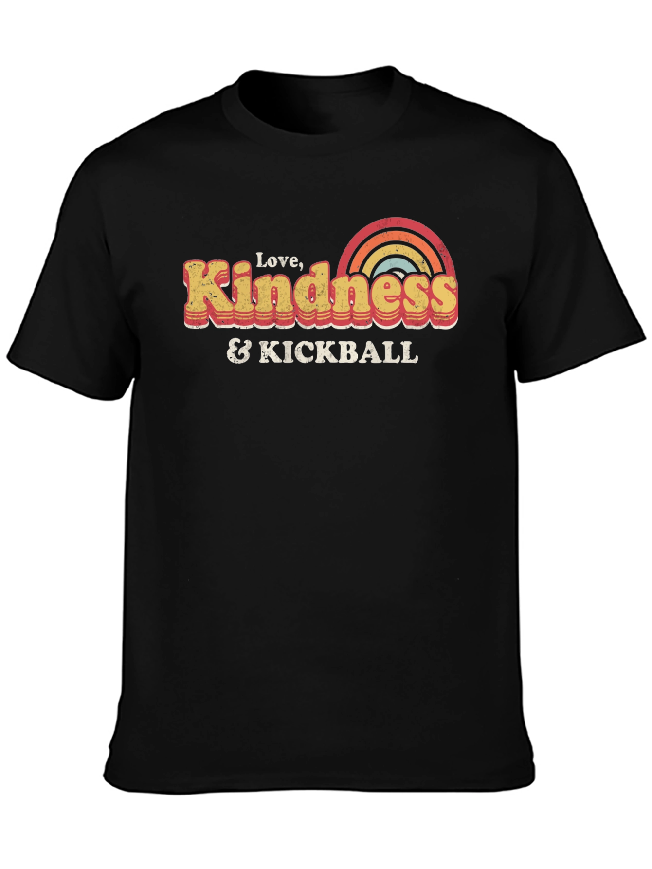 Love Kindness & Kickball Retro Graphic T-Shirt