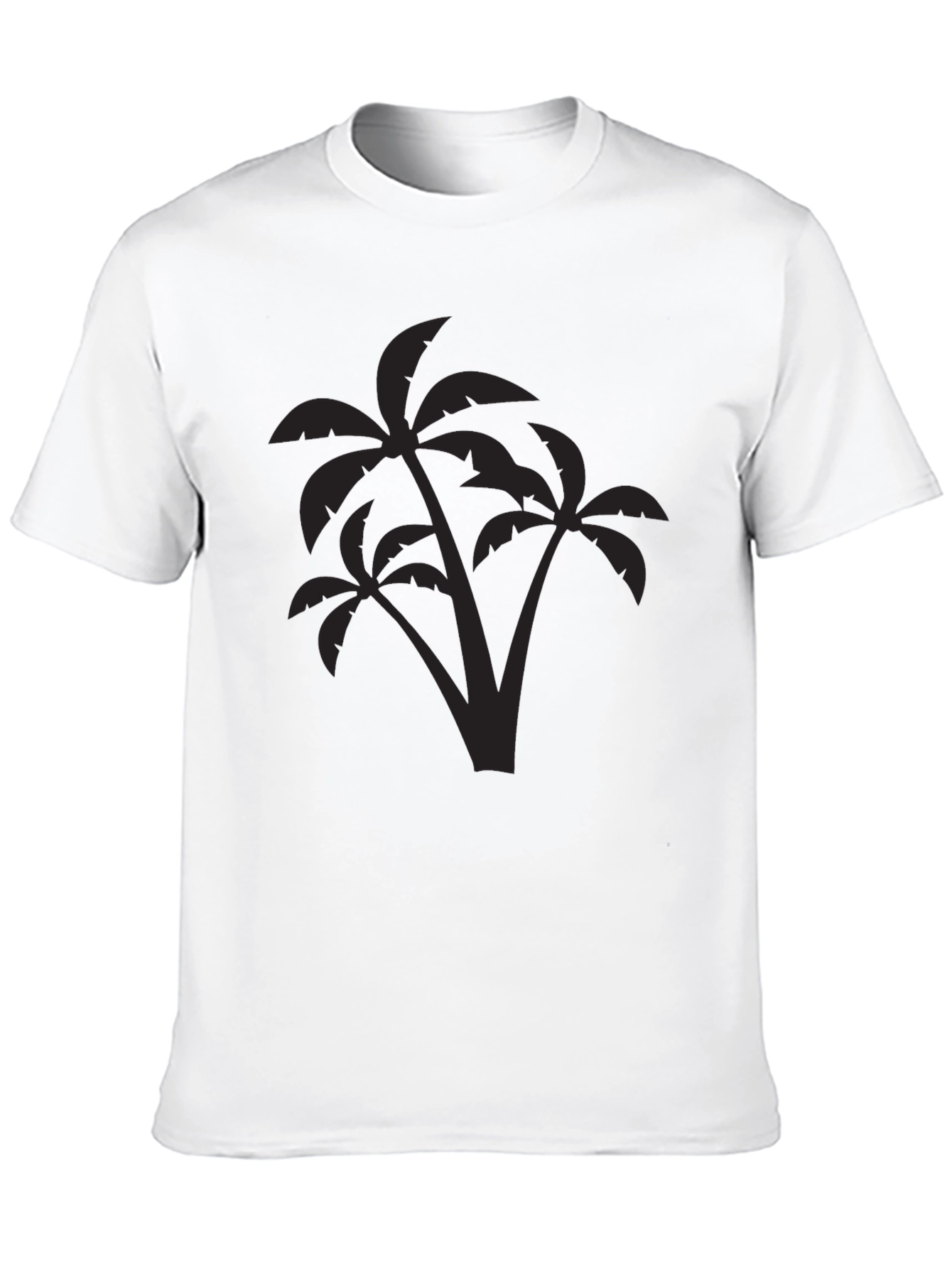 Tropical Palm Tree Graphic Black T-Shirt