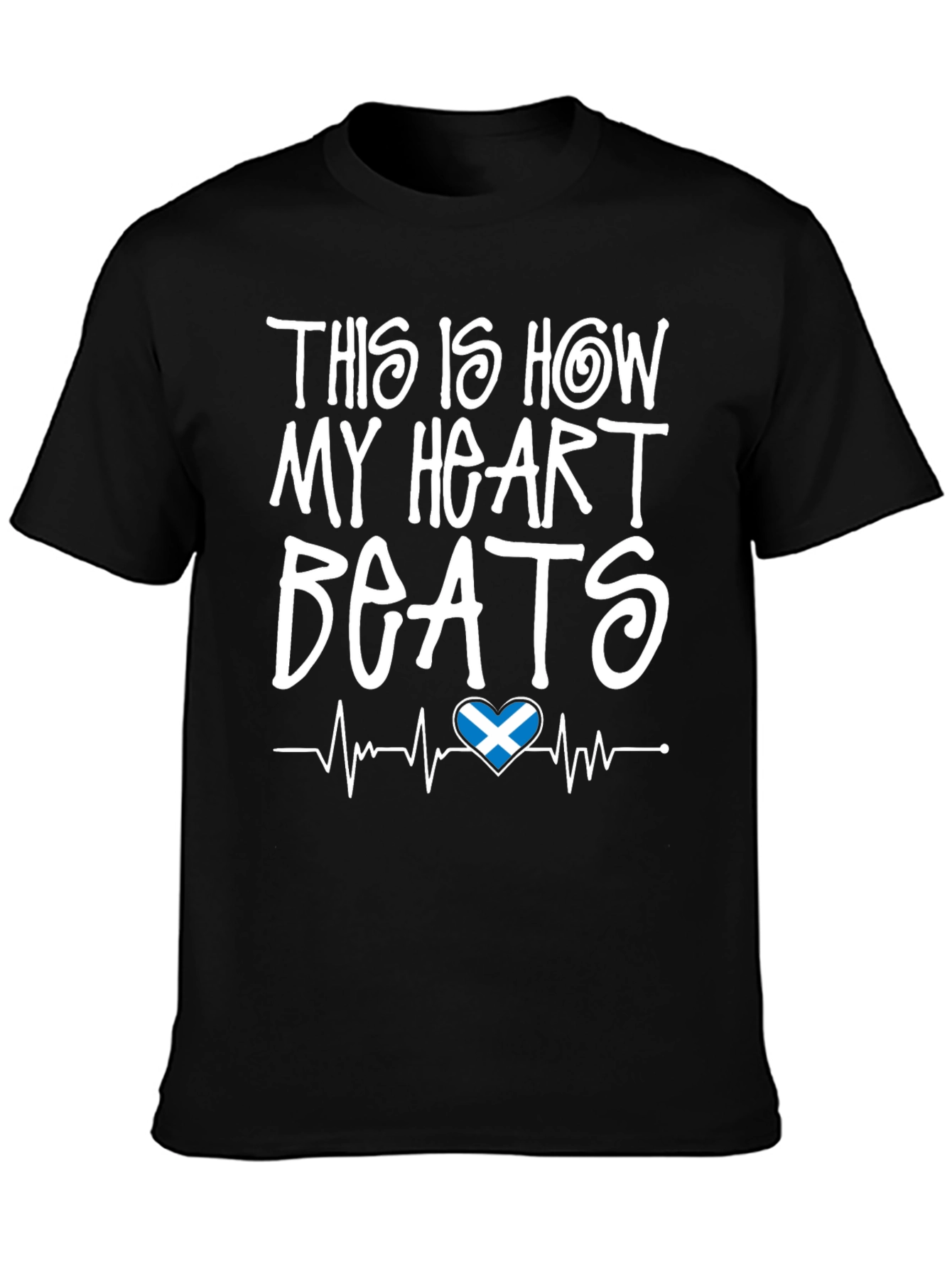Scotland Heartbeat T-Shirt - Scottish Pride Tee