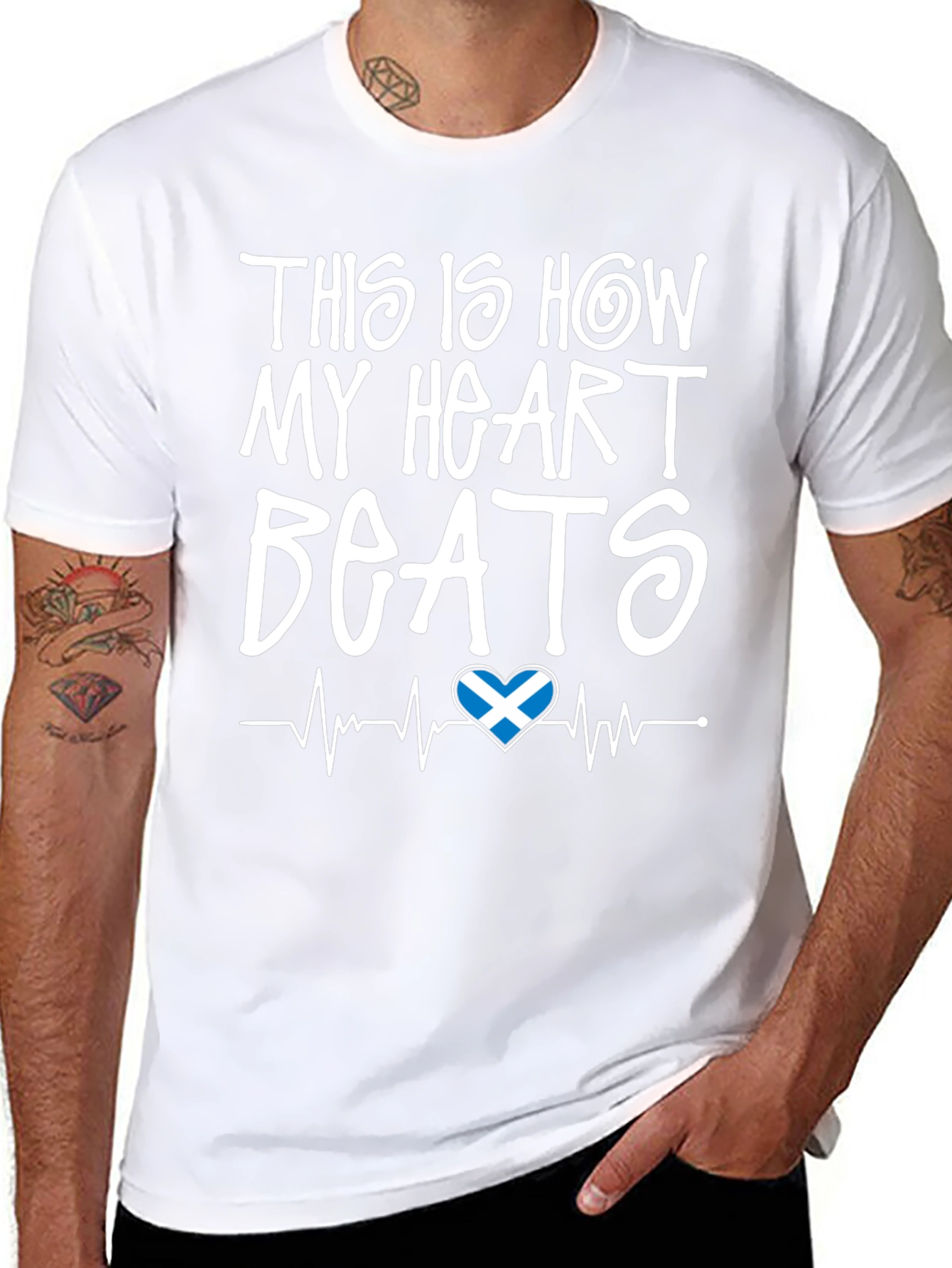 Scotland Heartbeat T-Shirt - Scottish Pride Tee