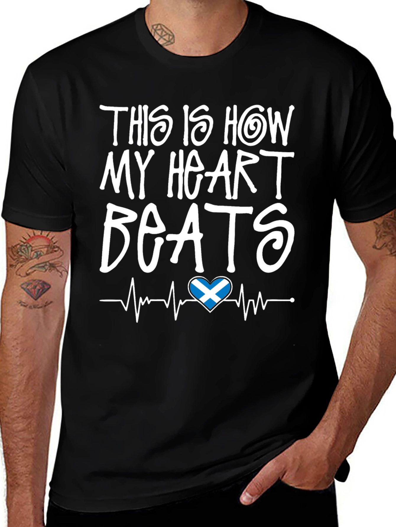 Scotland Heartbeat T-Shirt - Scottish Pride Tee