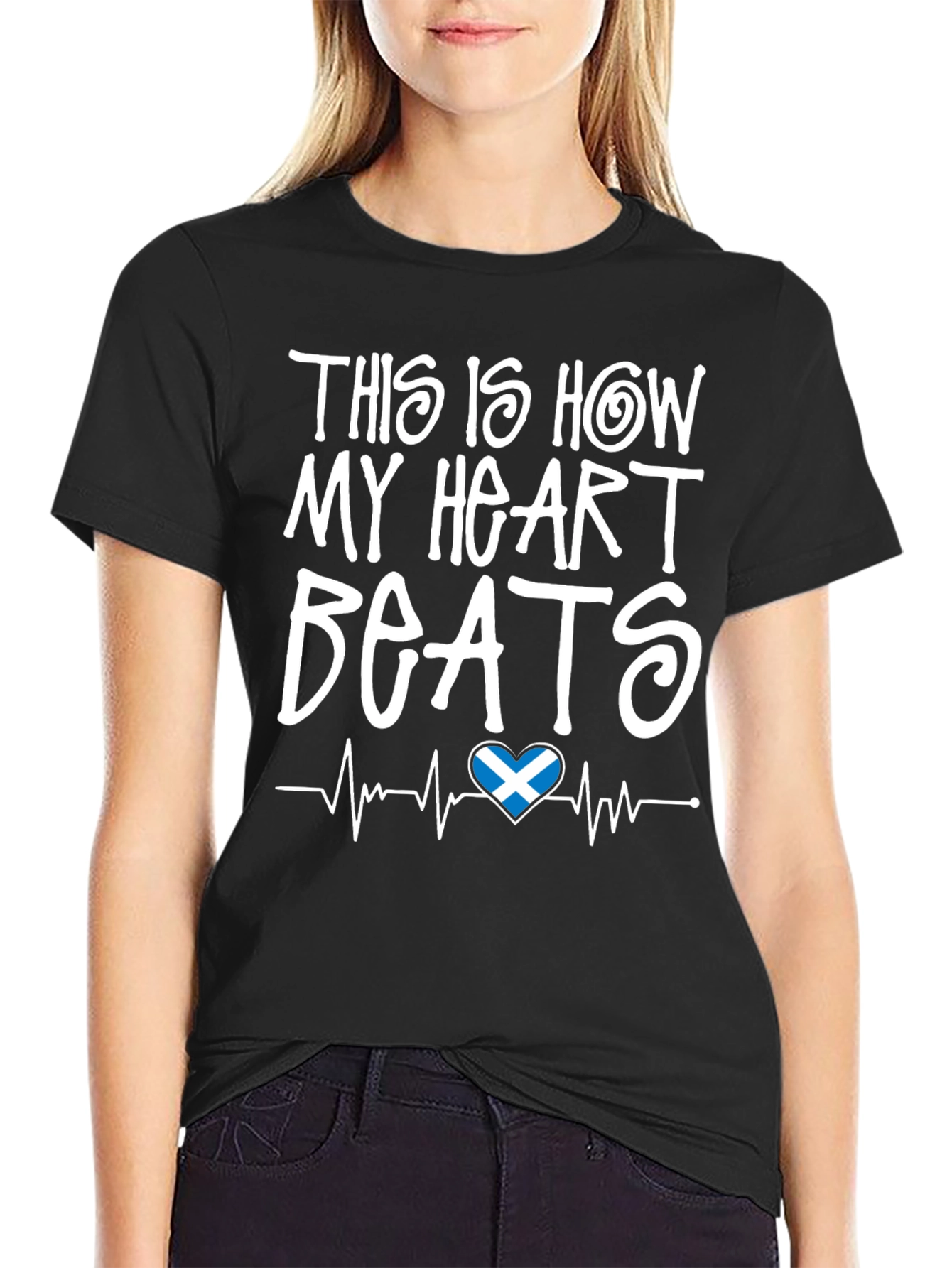 Scotland Heartbeat T-Shirt - Scottish Pride Tee