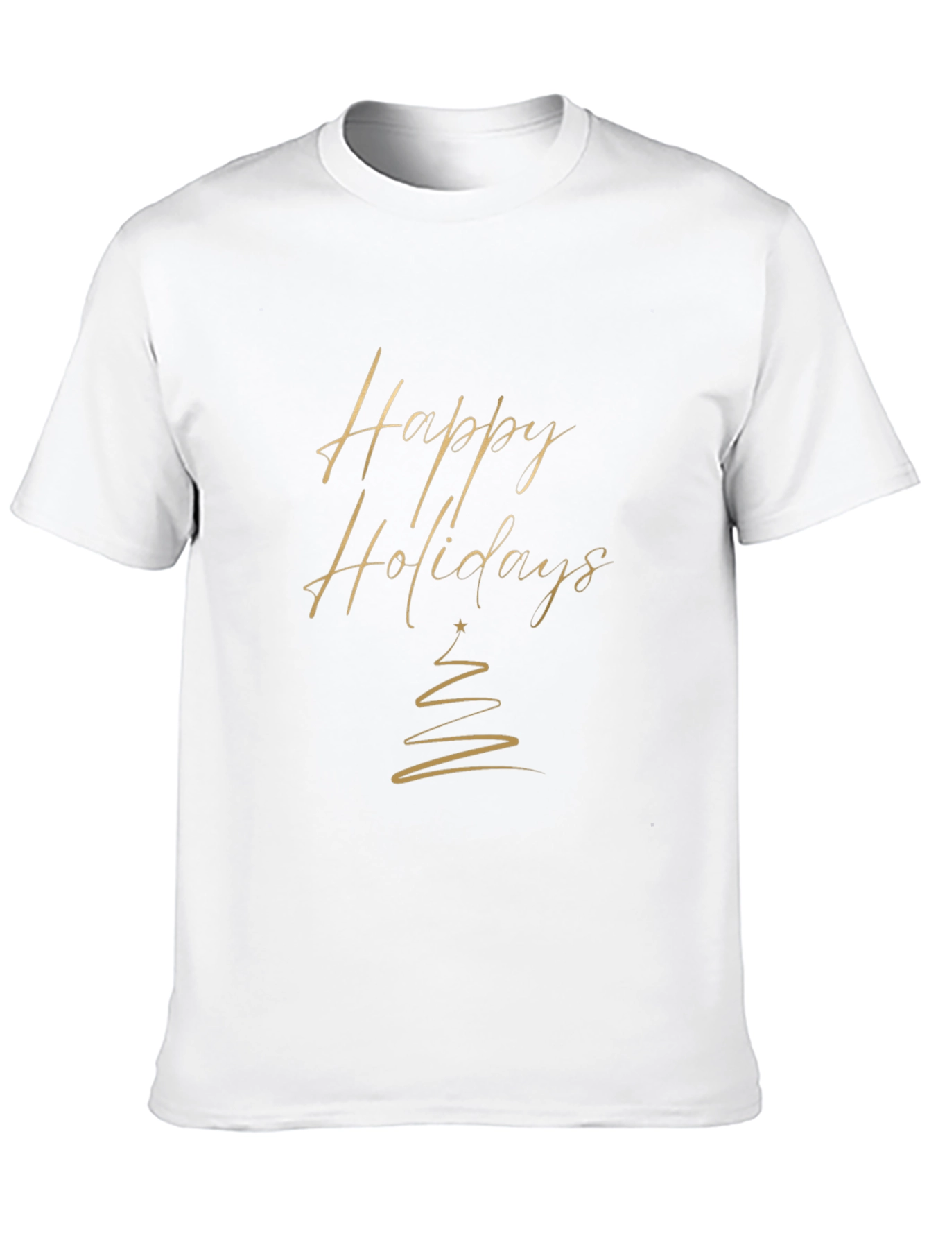 Festive Happy Holidays Black T-Shirt