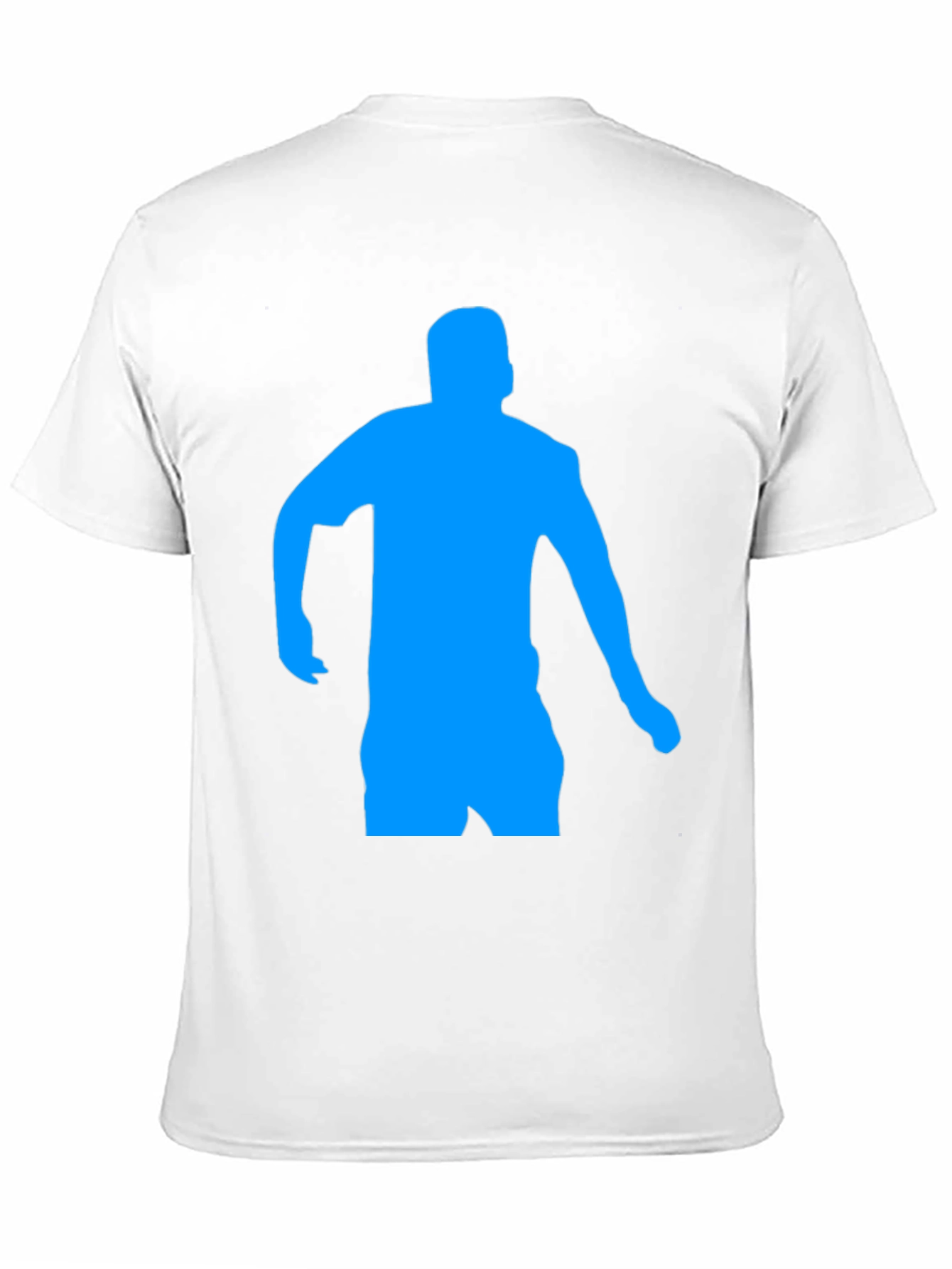 Mens Black T-Shirt with Blue Silhouette