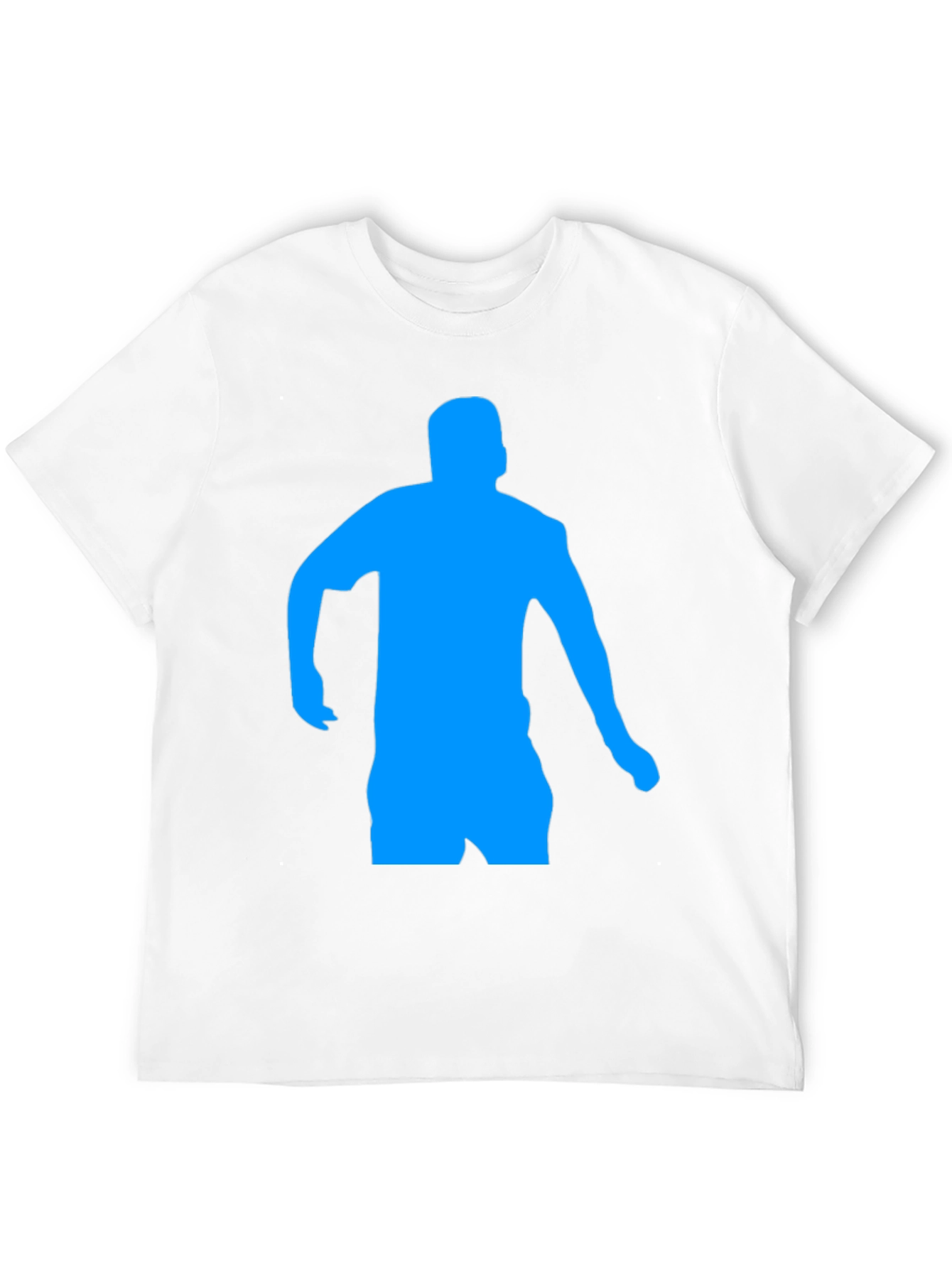 Mens Black T-Shirt with Blue Silhouette