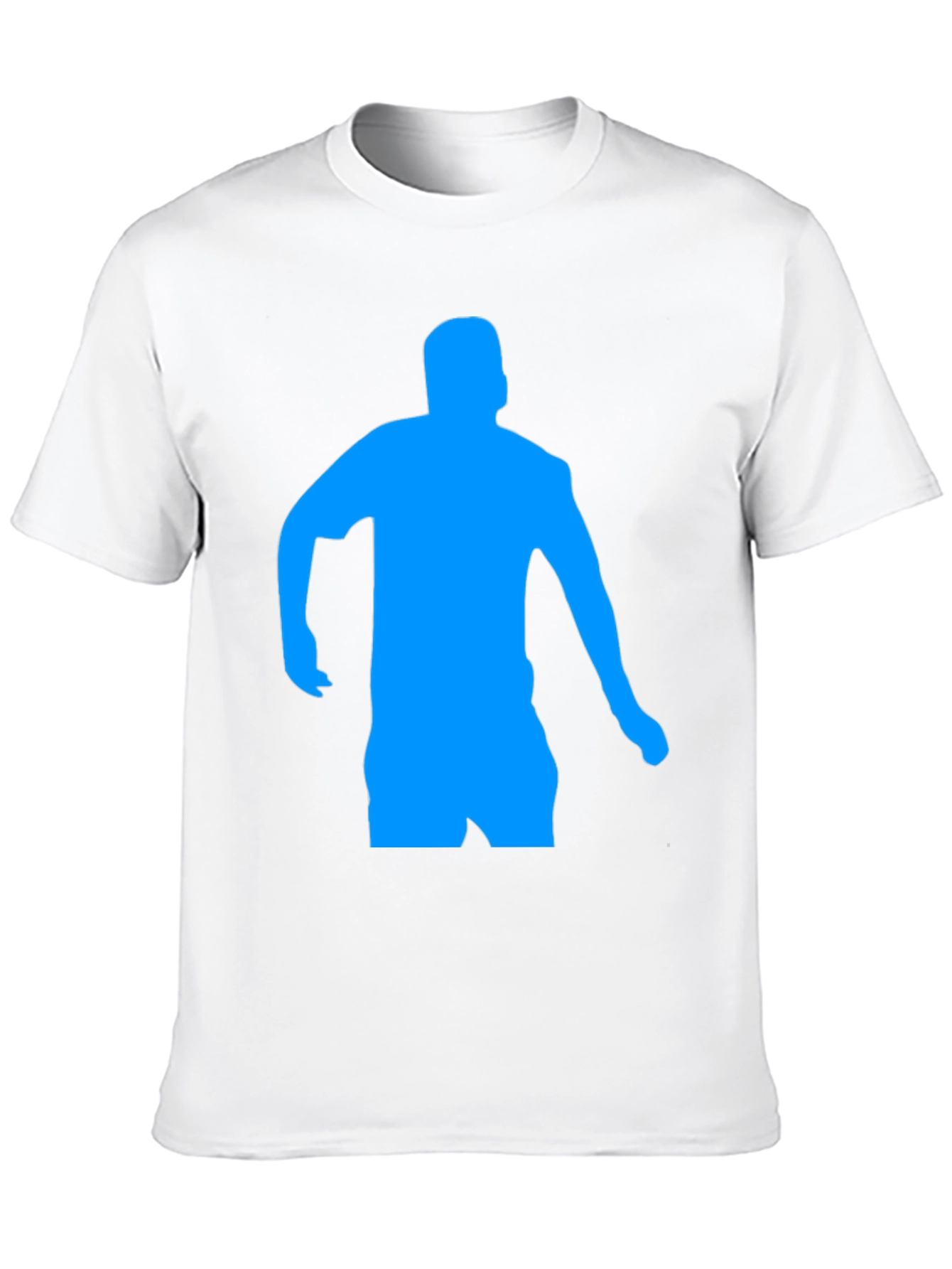 Mens Black T-Shirt with Blue Silhouette