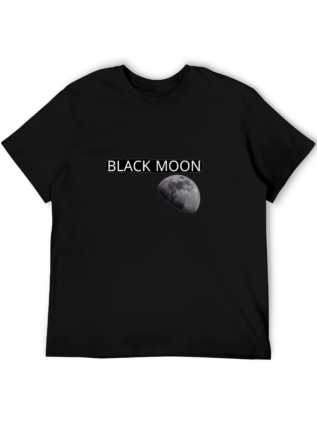 Black Moon Graphic Tee - Stylish Cotton T-Shirt