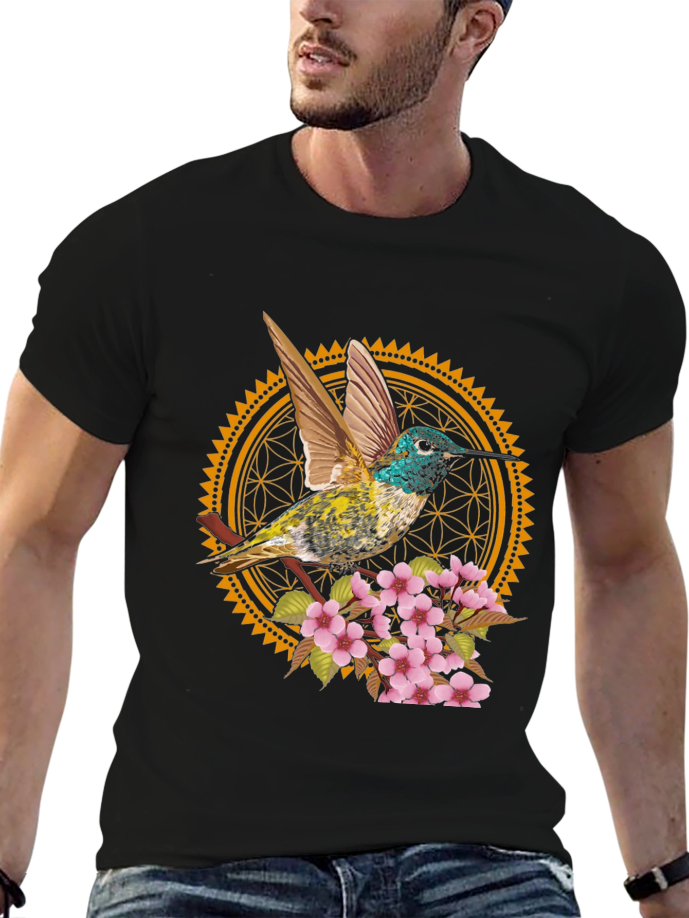 Hummingbird Floral Graphic Tee