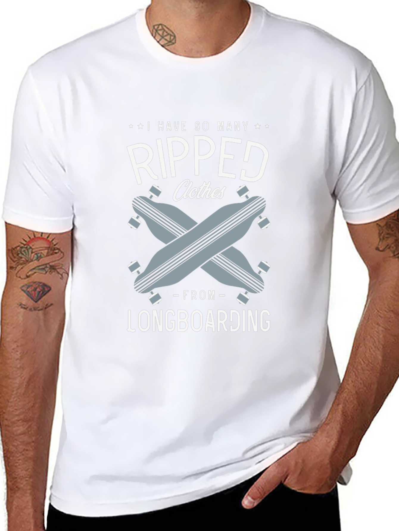 Ripped Clothes Longboarding T-Shirt - Unisex