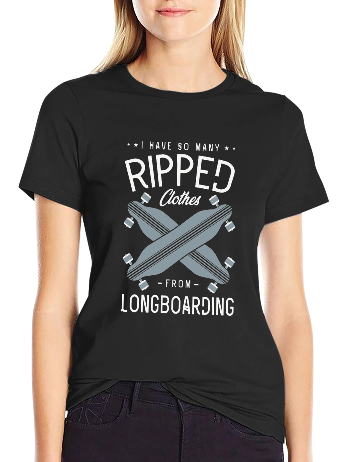 Ripped Clothes Longboarding T-Shirt - Unisex