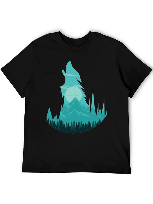 Wolf Mountain Graphic Tee - Black