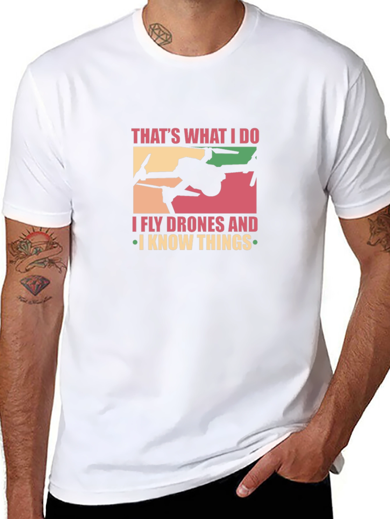 I Fly Drones and I Know Things Graphic T-Shirt