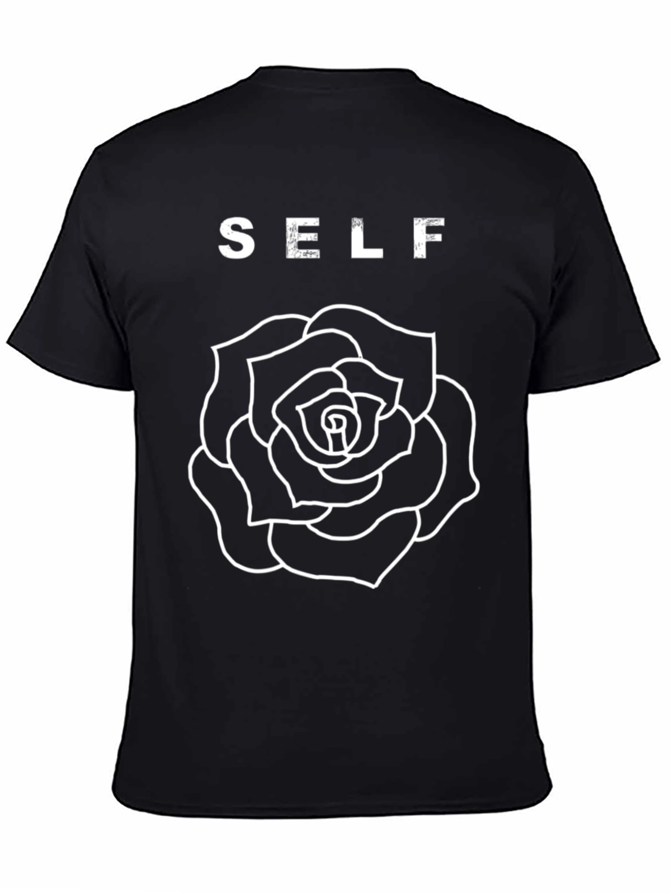 Self Love Rose Graphic Tee - Black