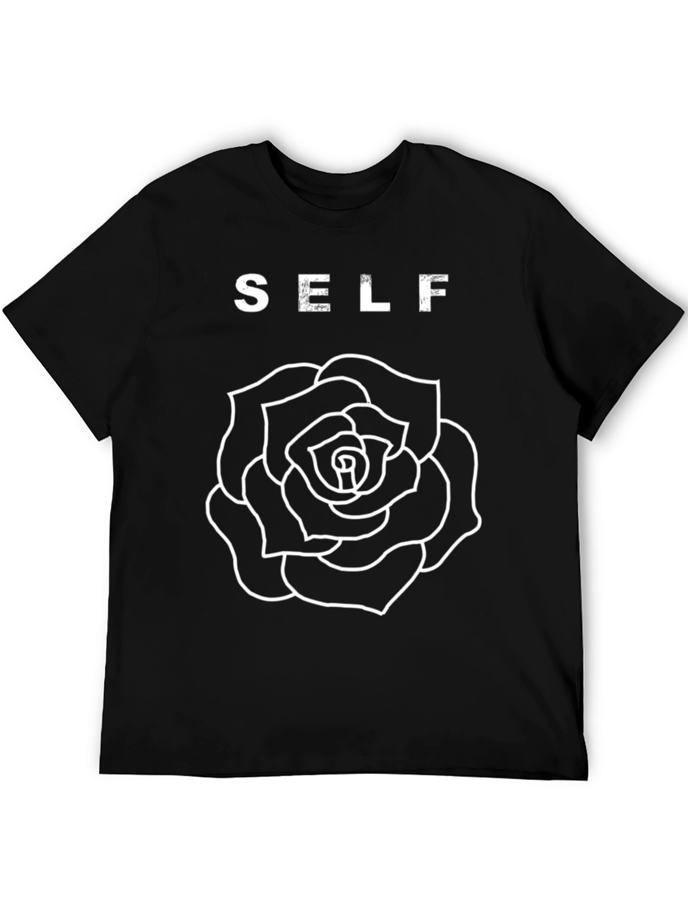 Self Love Rose Graphic Tee - Black
