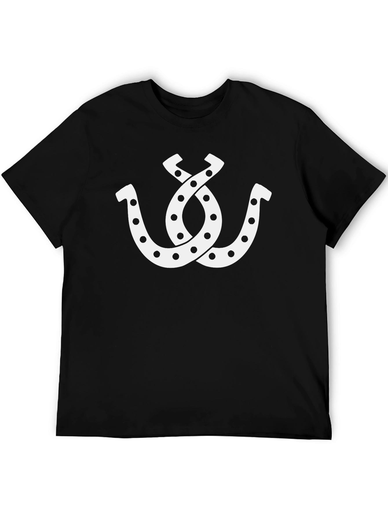 Lucky Horseshoe Graphic Tee - Mens Black T-Shirt