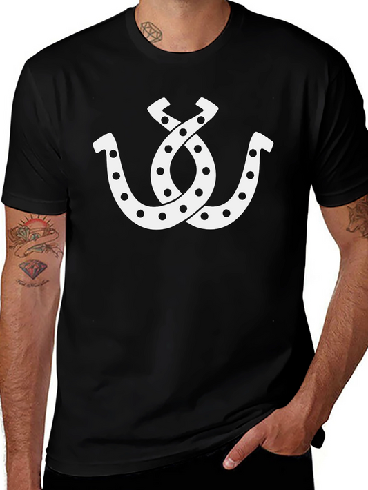 Lucky Horseshoe Graphic Tee - Mens Black T-Shirt