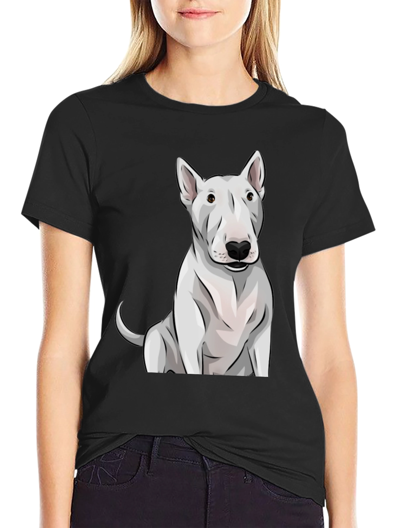 Bull Terrier Graphic Print T-Shirt