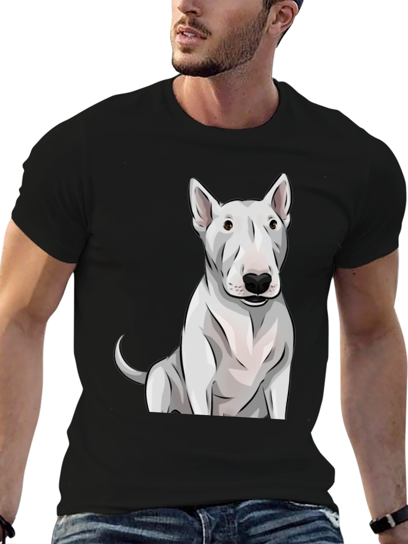 Bull Terrier Graphic Print T-Shirt