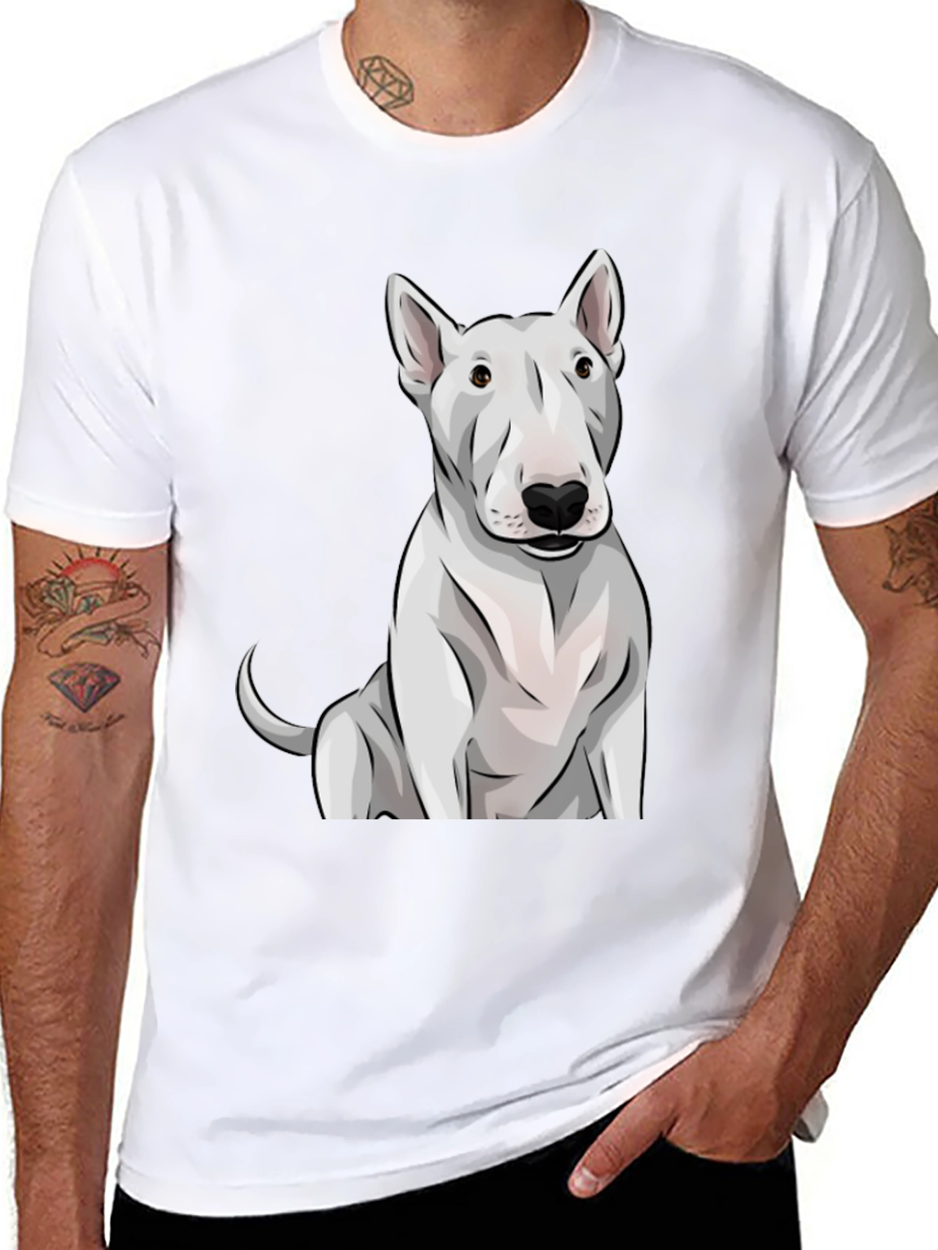 Bull Terrier Graphic Print T-Shirt