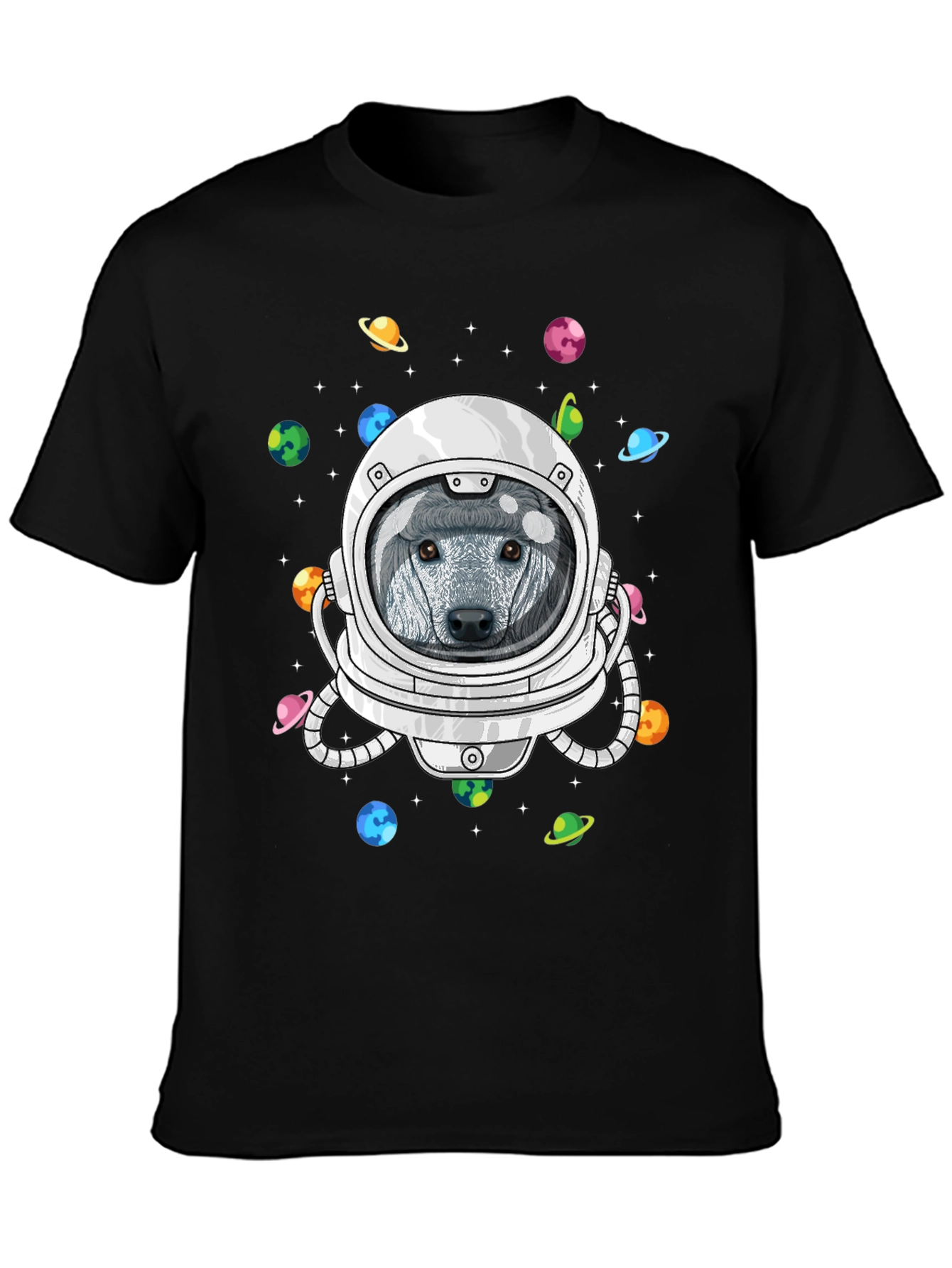 Astronaut Dog Space T-Shirt