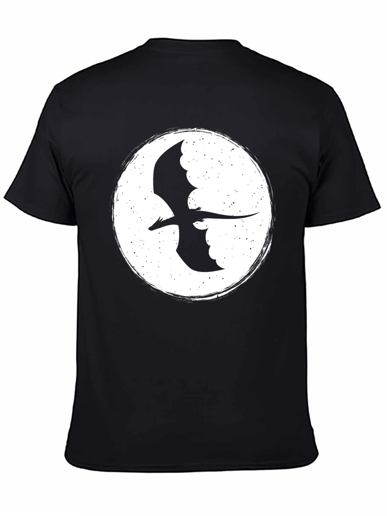 Dragon Silhouette Graphic Tee - Black
