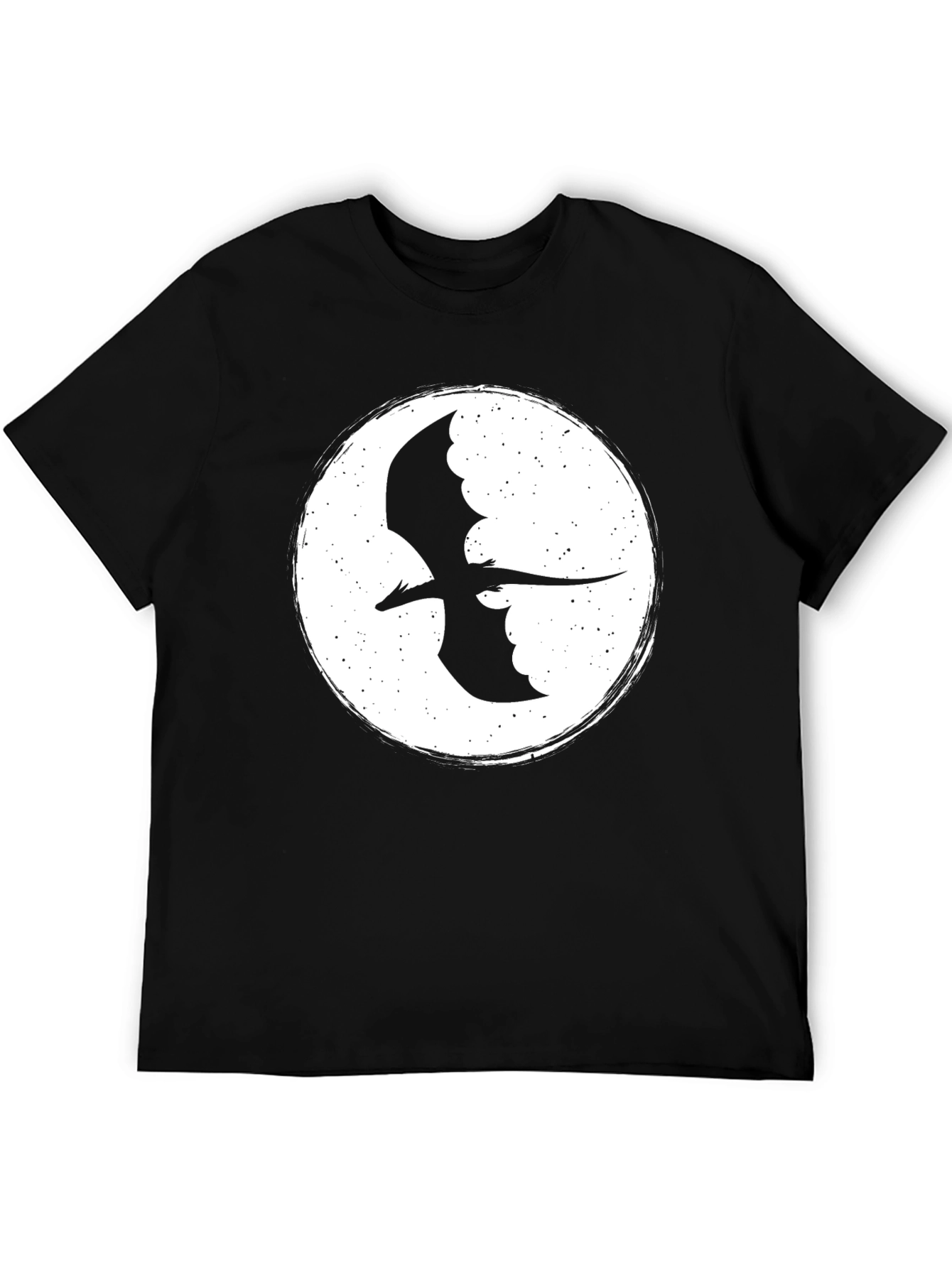 Dragon Silhouette Graphic Tee - Black